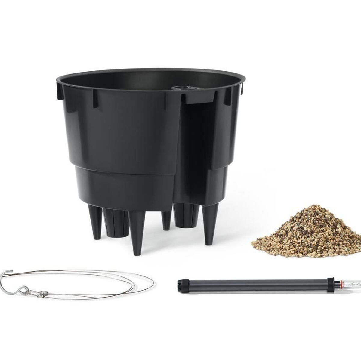 Vaso autoirrigante LECHUZA in polipropilene nero H 23 x ø 27 cm - 5