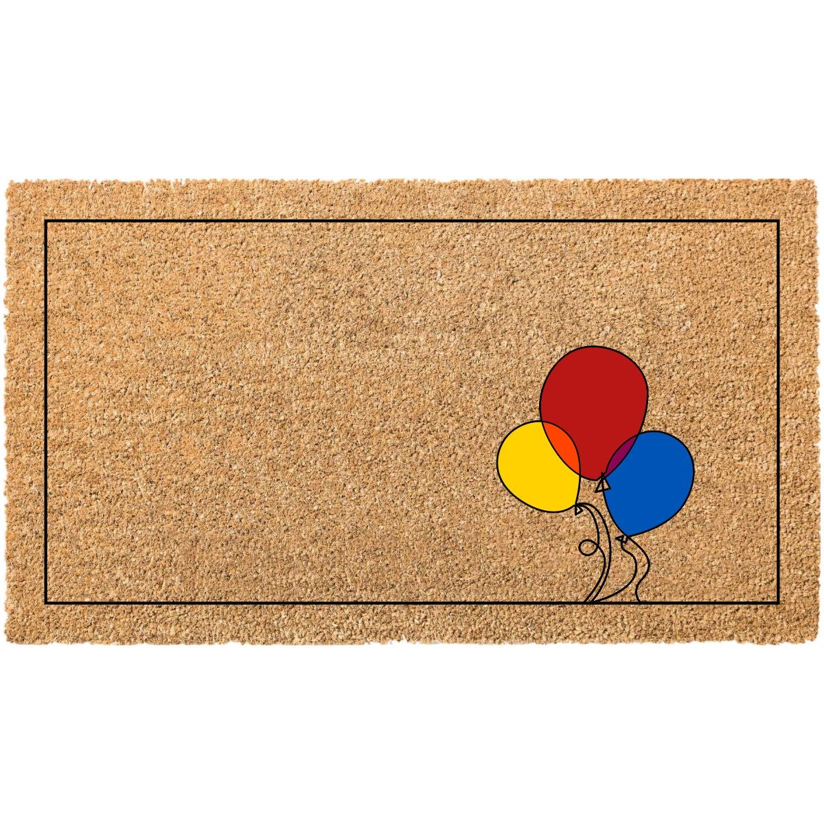 Zerbino Italo Palloncini colorati in cocco multicolore rettangolare, L