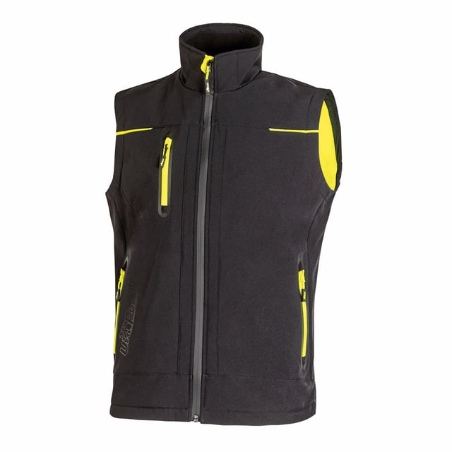 Gilet da lavoro U-POWER Universe in poliestere tg S nero giallo