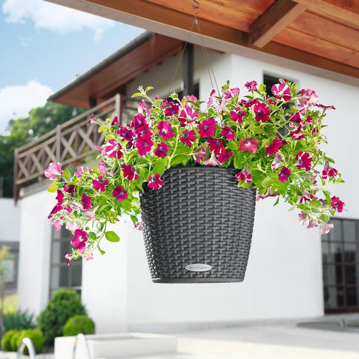 Vaso autoirrigante LECHUZA in polipropilene nero H 23 x ø 27 cm - 2