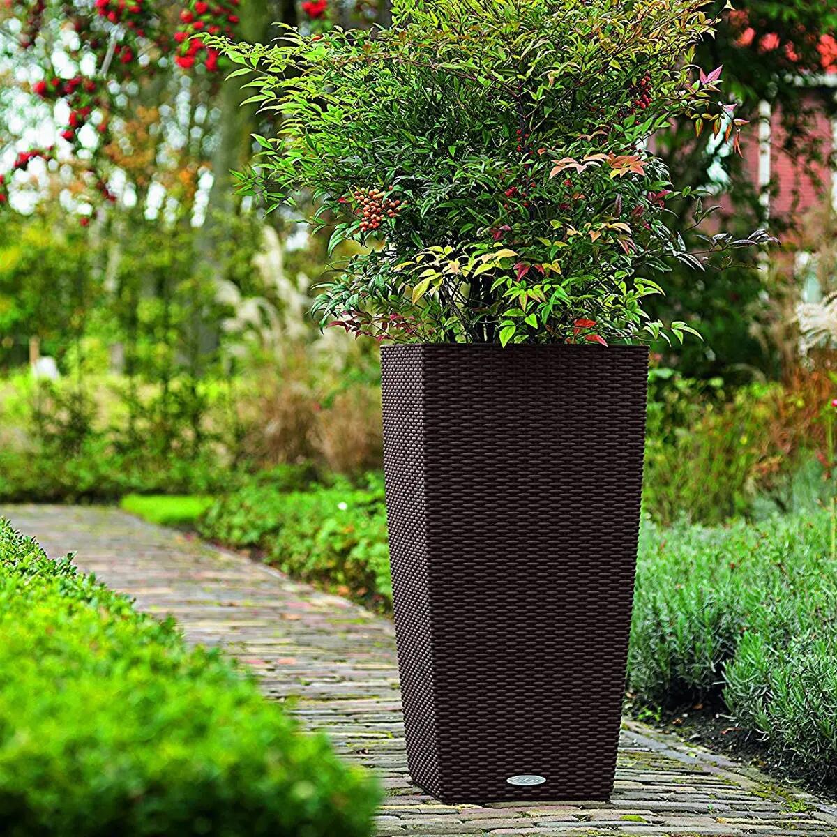 Vaso autoirrigante LECHUZA in polipropilene marrone H 75 x ø 40 cm - 2