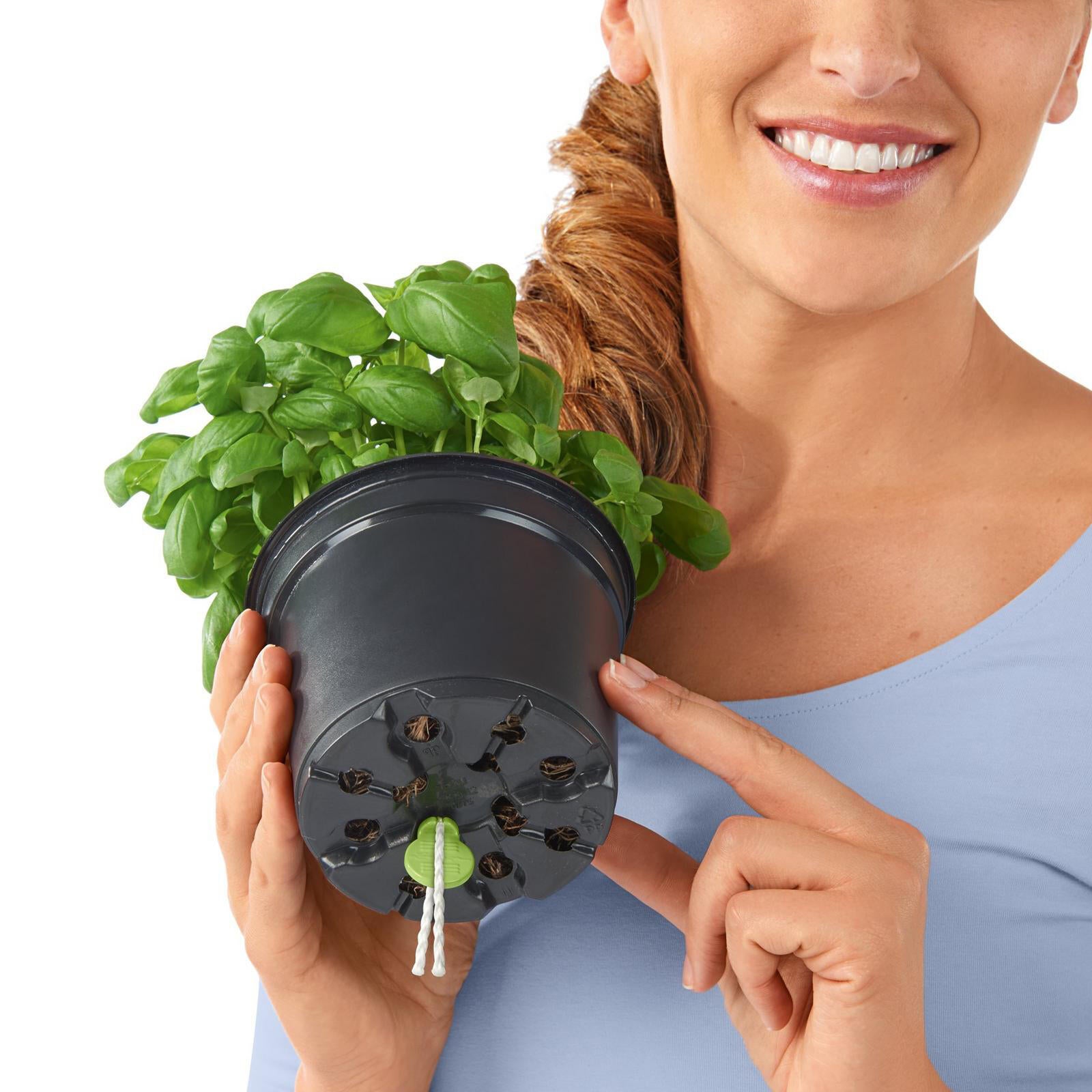 Vaso autoirrigante LECHUZA in polipropilene bianco H 14 x ø 14 cm - 7