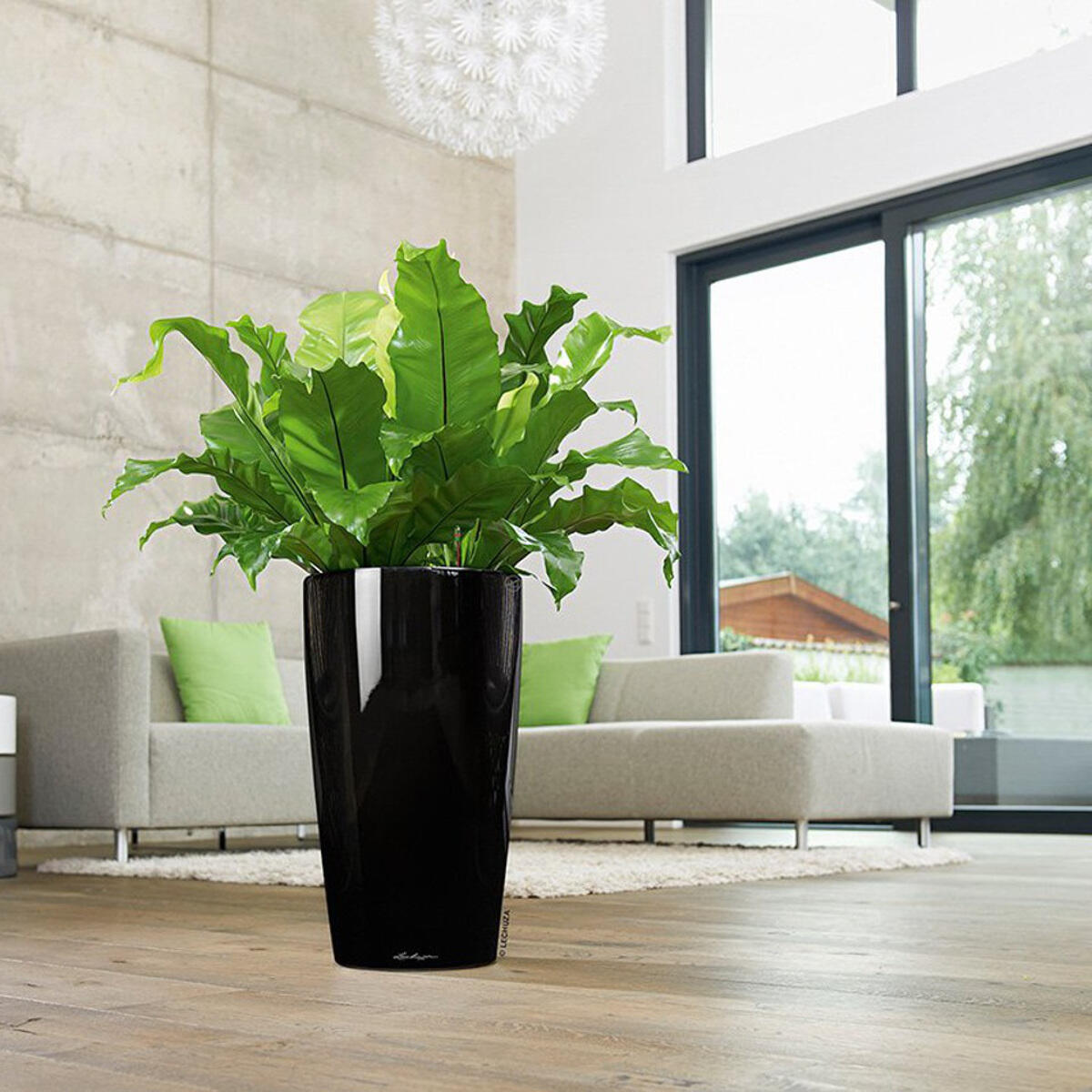 Vaso autoirrigante Rondo Premium LECHUZA in polipropilene nero H 56 x ø 32 cm - 4