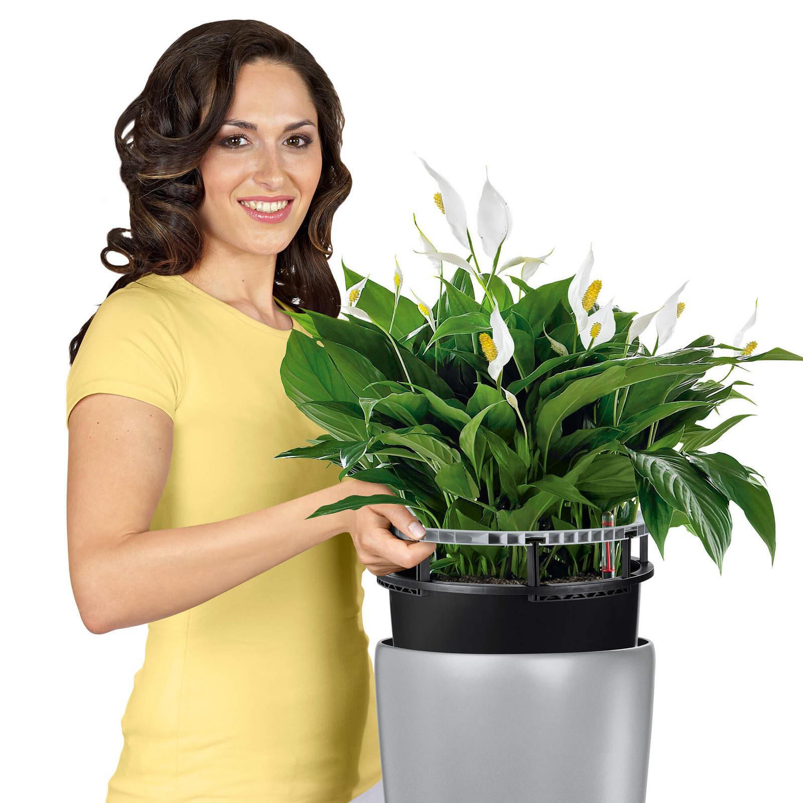 Vaso autoirrigante Rondo Premium LECHUZA in polipropilene nero H 56 x ø 32 cm - 7