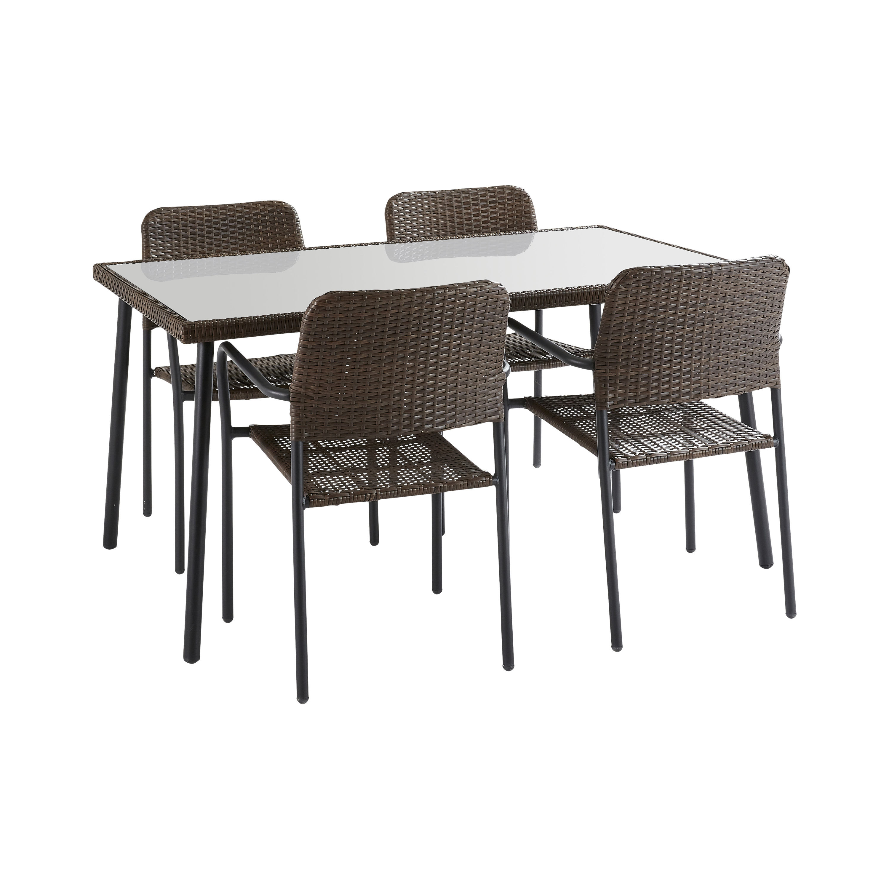 Krzesło ogrodowe Zena stalowe brązowe - 3