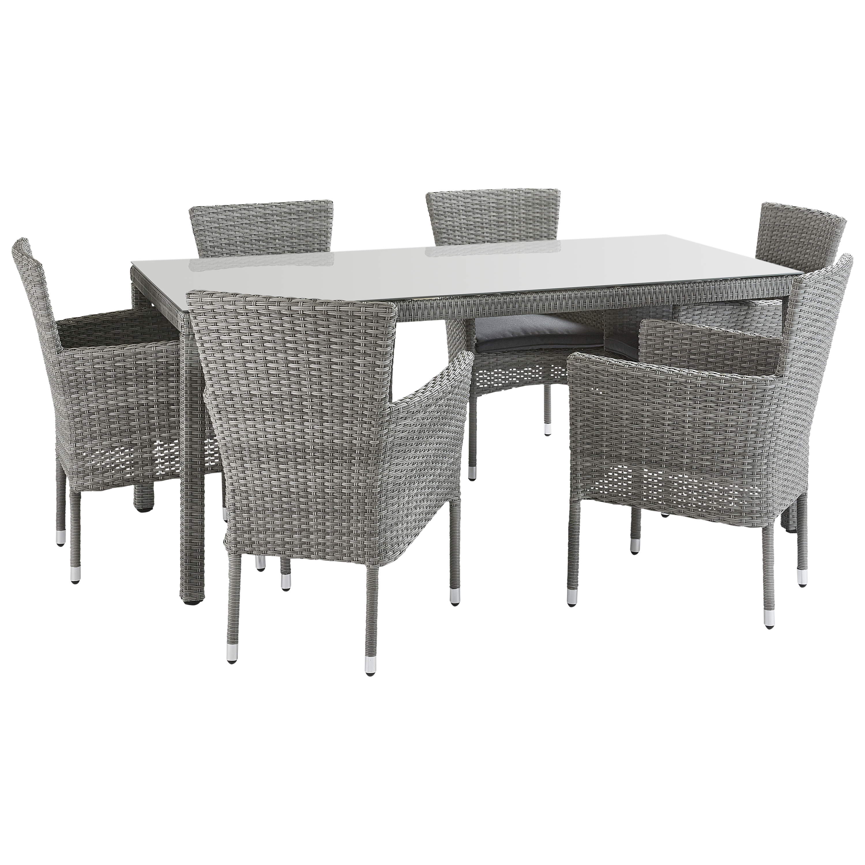 Cadeira de rattan cinza escuro Naterial Davos - 16