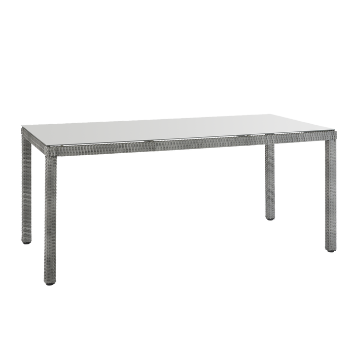MESA ALU RAT CRISTAL 180X90CM DAVOS ANT