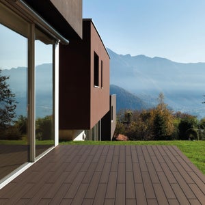 Pavimento Esterno WPC Set 12 Pezzi - Piastrelle 30x60cm, Marrone Chiaro, Antiscivolo - Foto 12