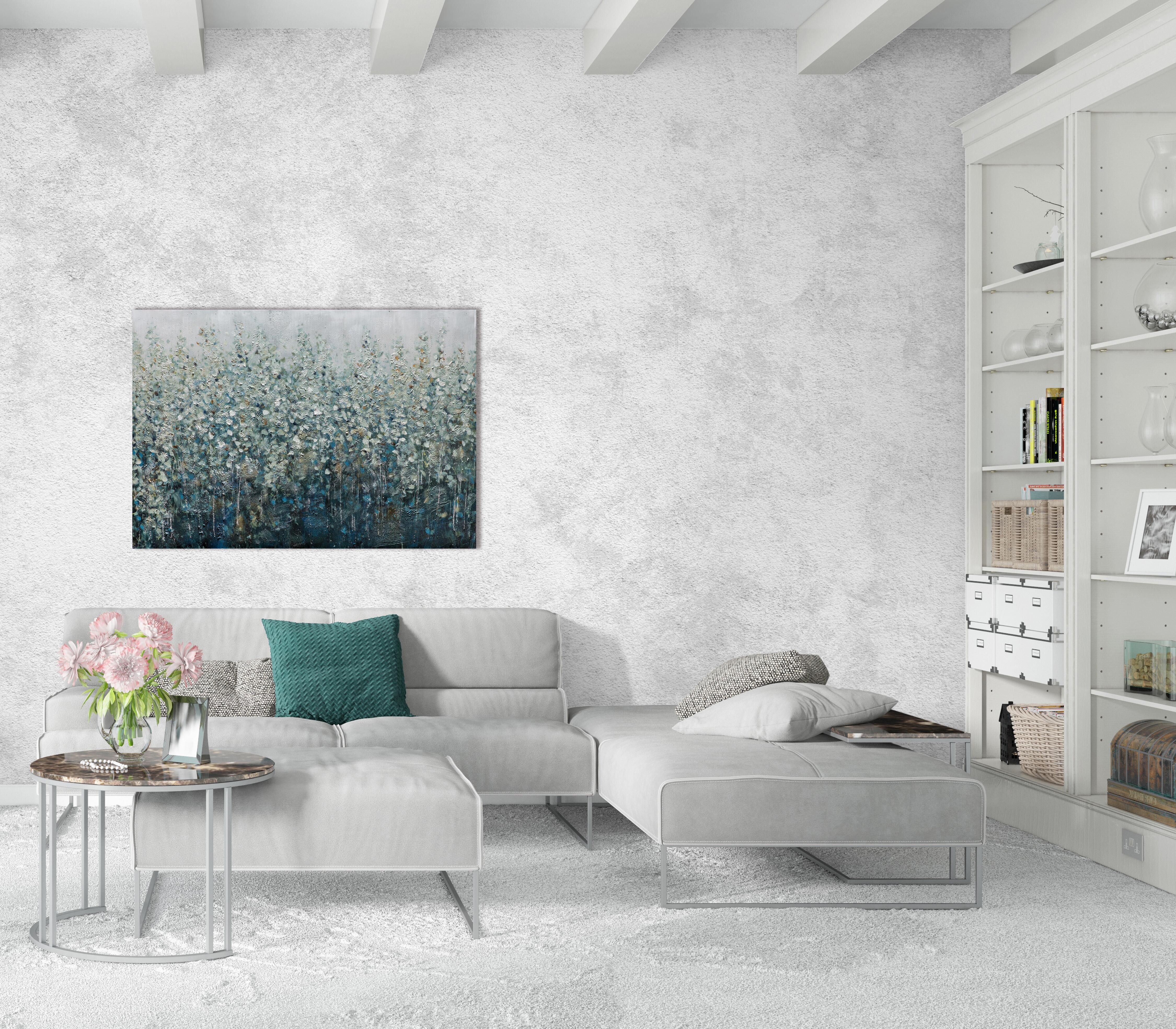 Tela pintada original 90 x 120 cm BOSQUE - 2