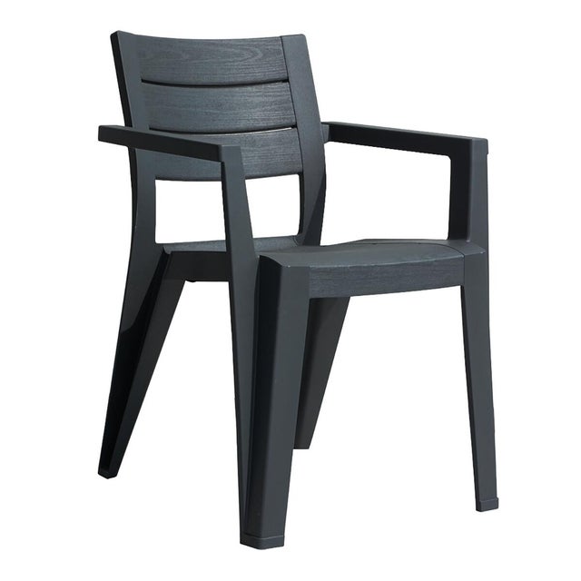 Sedia da giardino con braccioli Julie KETER, antracite, 1 posto