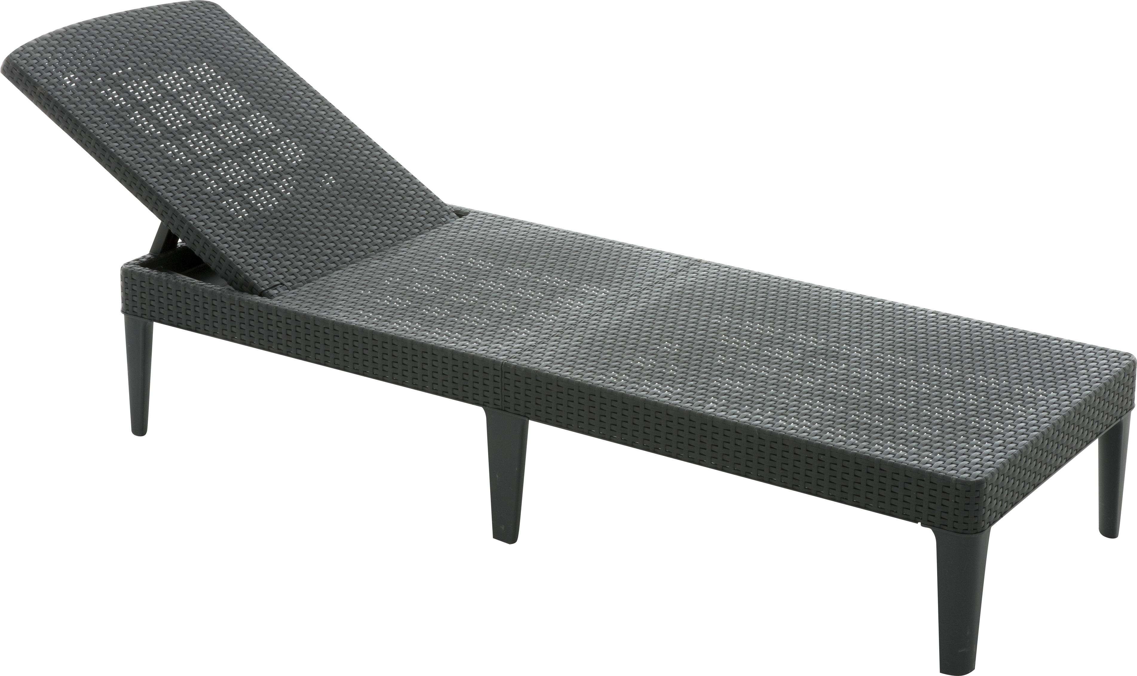 Tumbona de jardín Jaipur de resina gris 58x29x187.5 cm - 4
