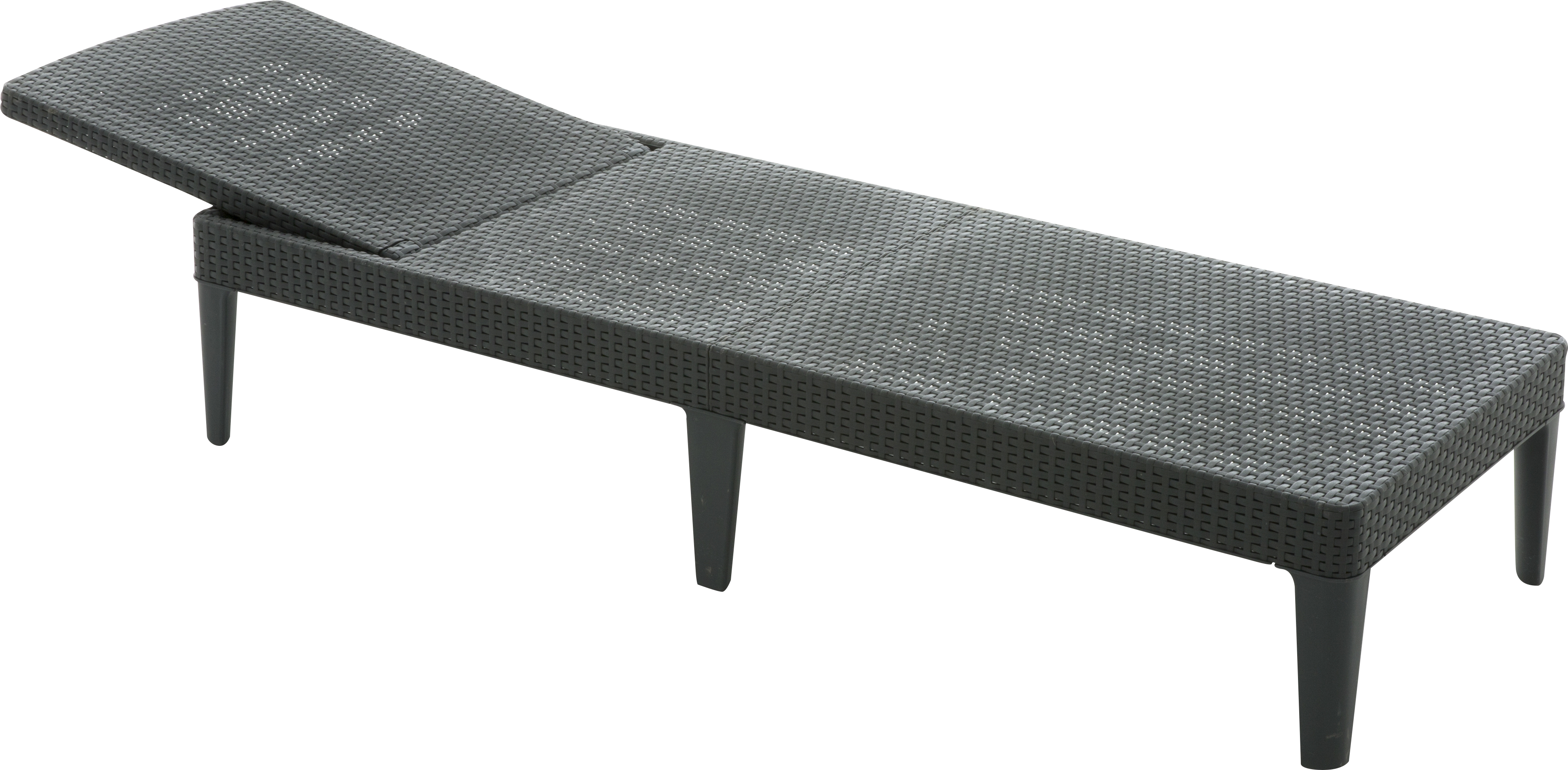 Tumbona de jardín Jaipur de resina gris 58x29x187.5 cm - 6