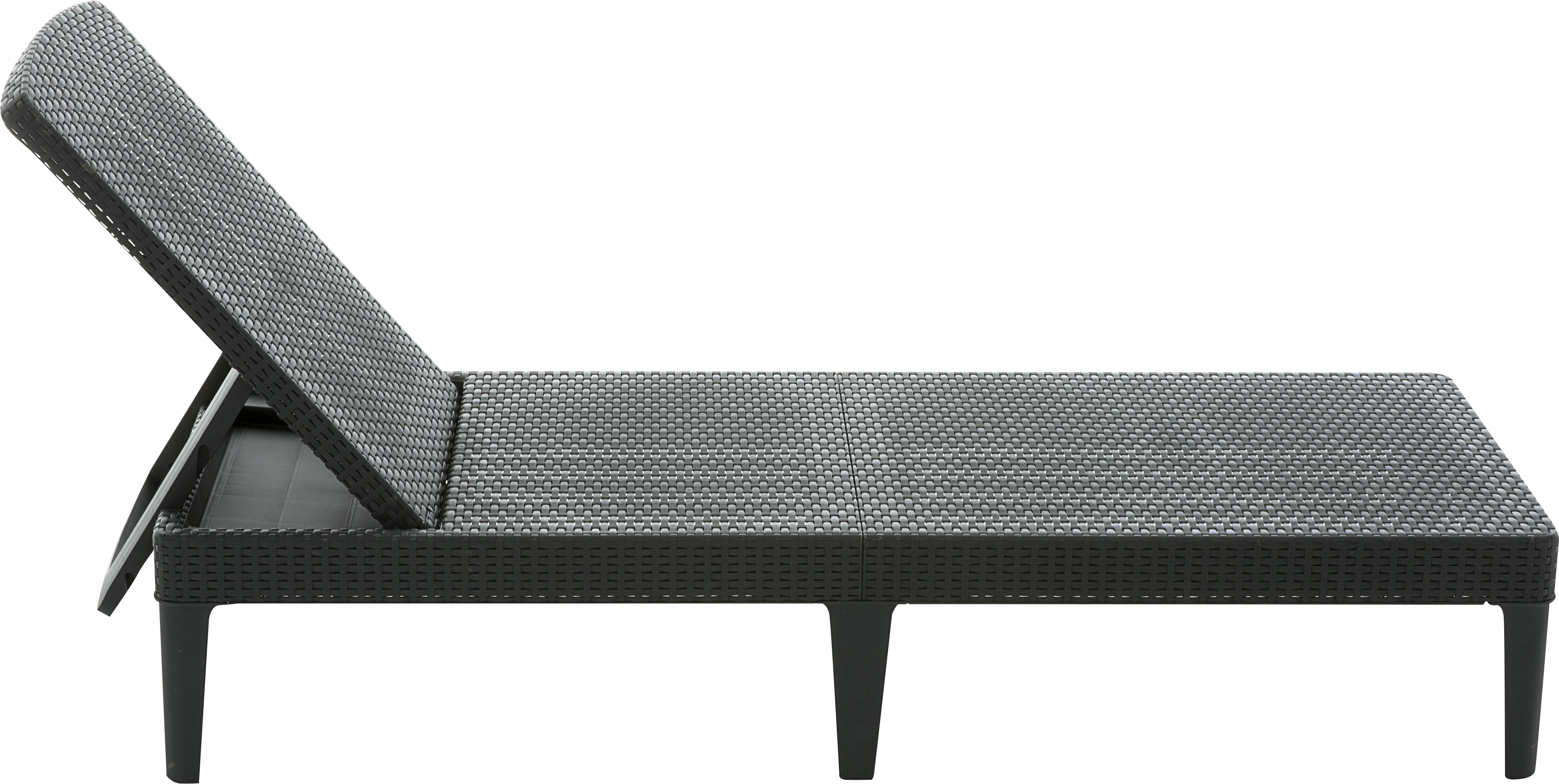 Tumbona de jardín Jaipur de resina gris 58x29x187.5 cm - 5
