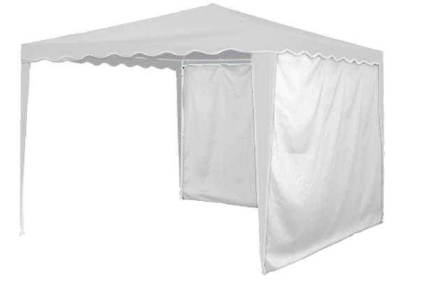 Lot 4 Rideaux PVC Pour Tonnelle 3x2m - Toiles Latérales Écru Imperméables