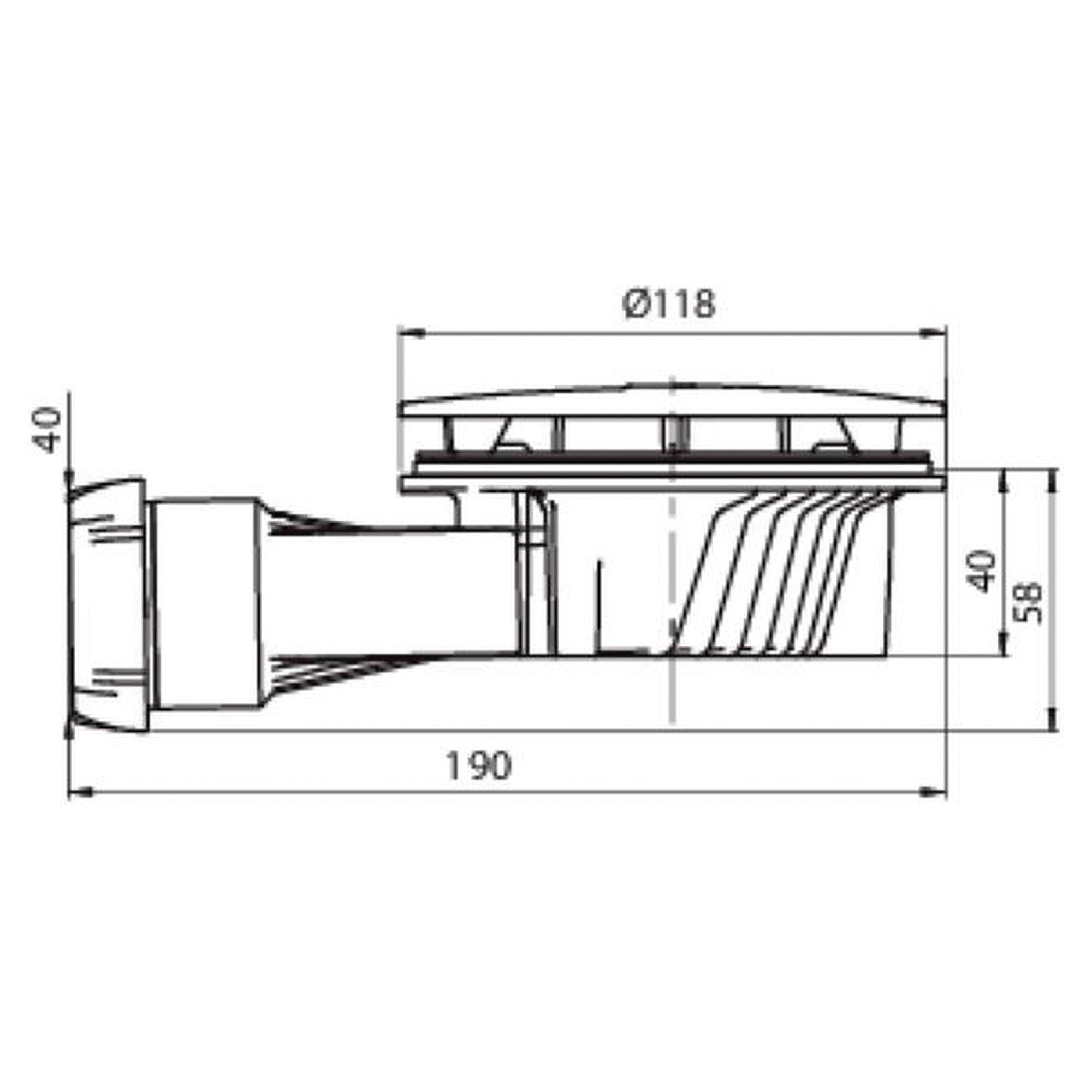 Odpływ brodzikowy Slim+ fi 90 mm - 4