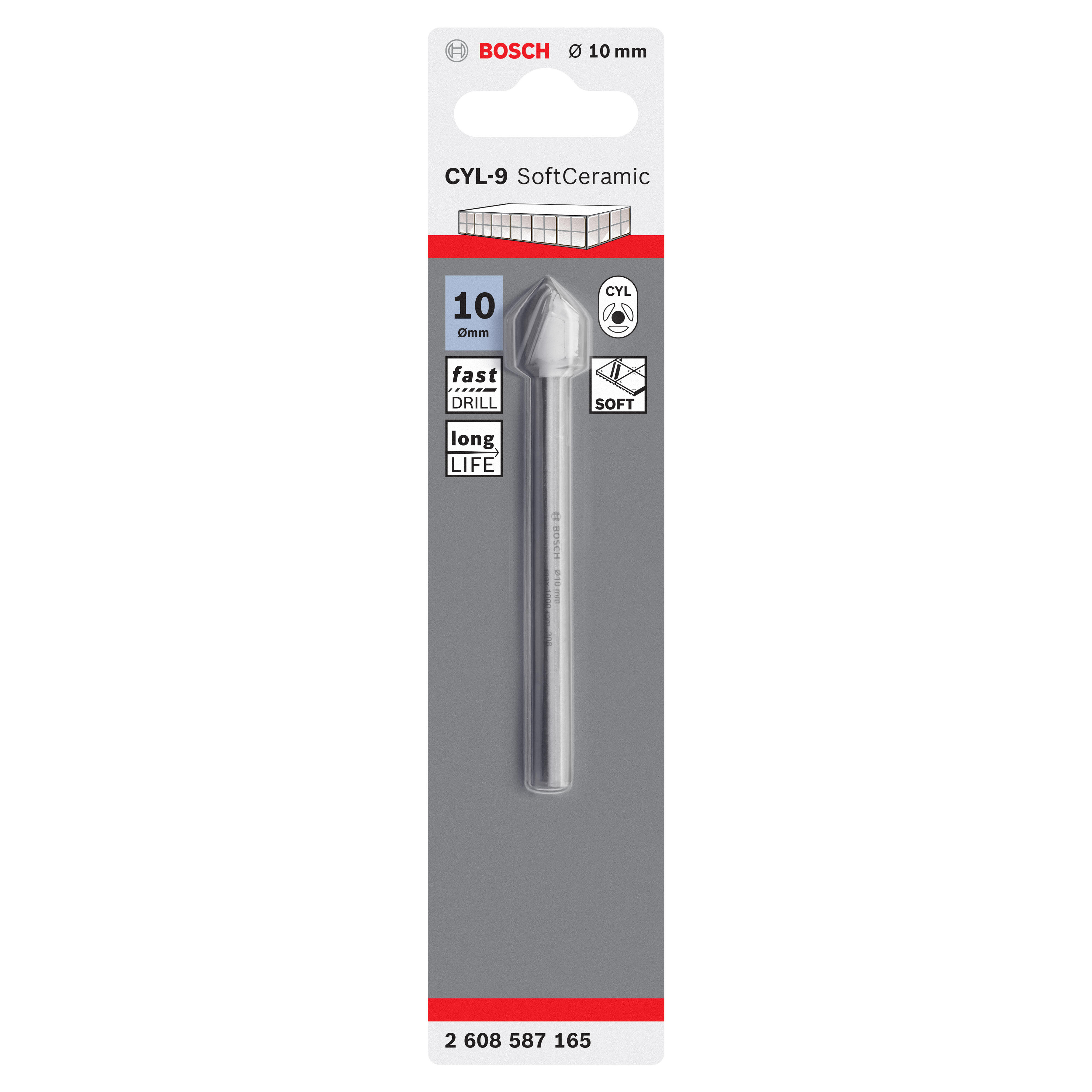 Wiertło do płytek ceramicznych CYL-9 SOFTCERAMIC 10x90 mm Bosch - 5