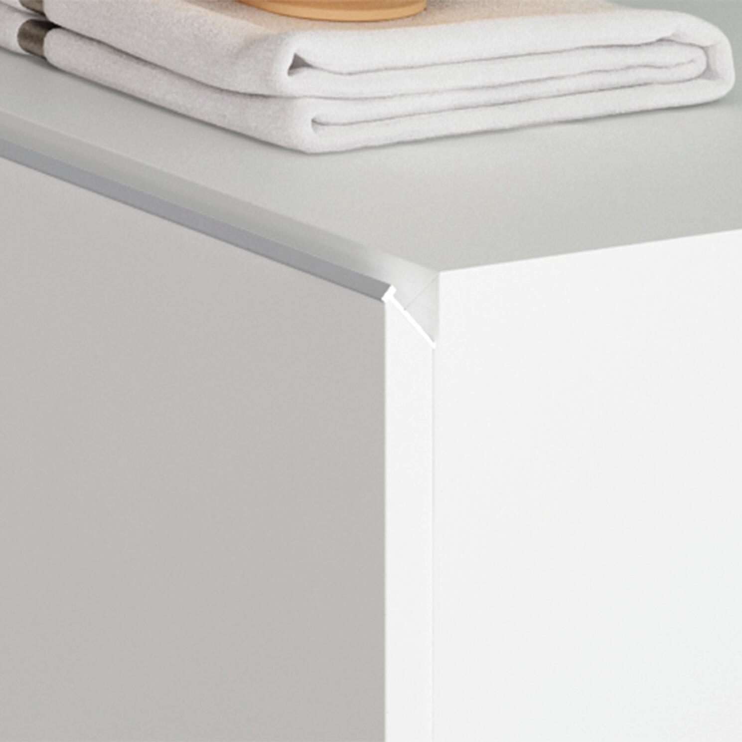 Mobile da bagno sospeso sotto lavabo L 60 x H 35 x P 45 cm bianco laccato opaco, 1 cassetto VISOBATH element - 5