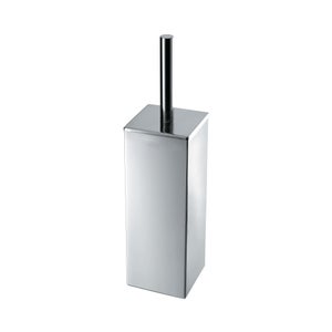 FVITA Scopino Per WC Con Supporto Da Parete | Acciaio Inox E Nichel Spazzolato | Design Salvaspazio Con Contenitore Per Gocce