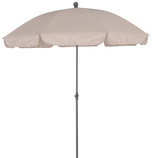 Parasol de mástil central hexagonal de acero NATERIAL Bigrey beige Ø 200 cm