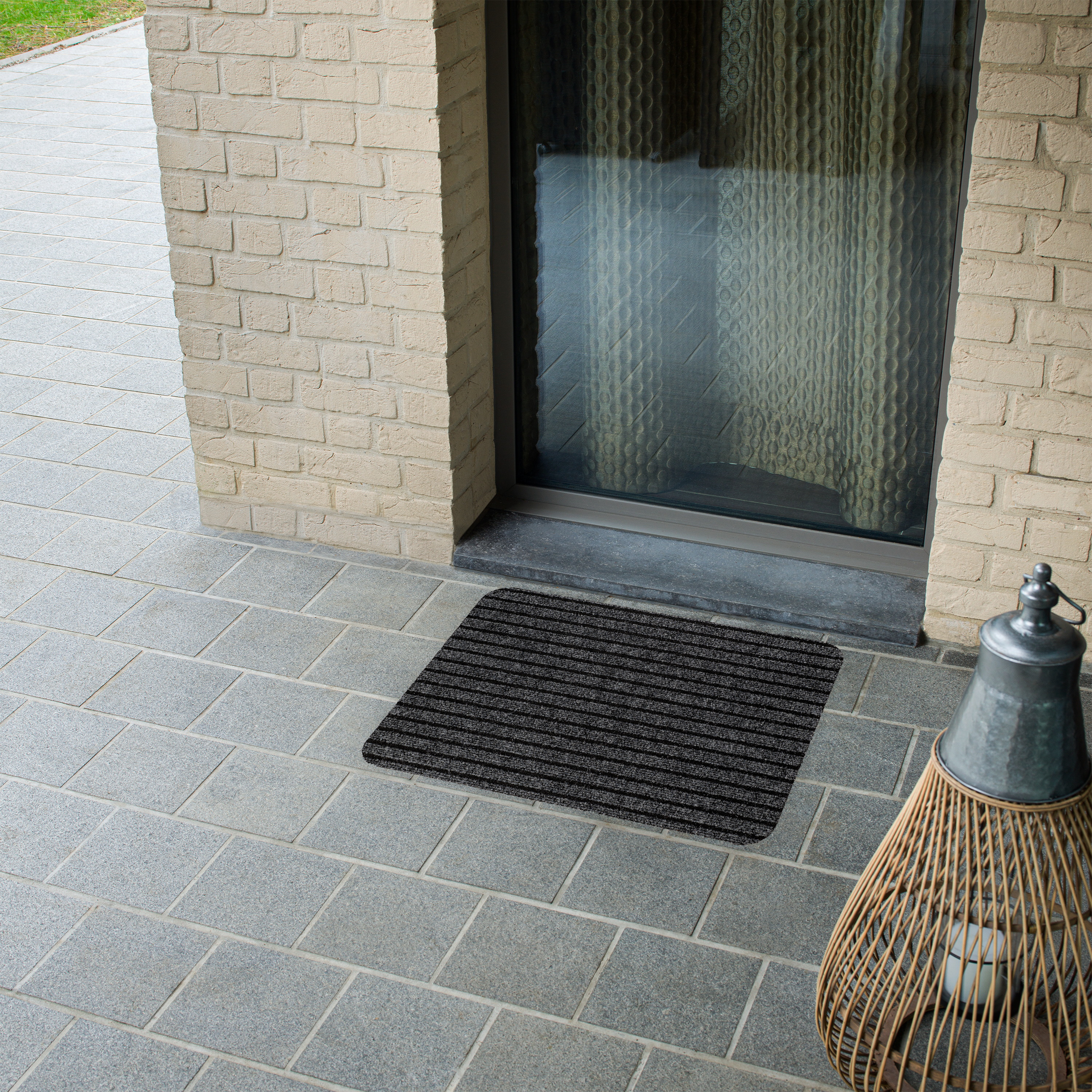 Felpudo polipropileno Basic Nolan INSPIRE gris 40 x60 cm - 2