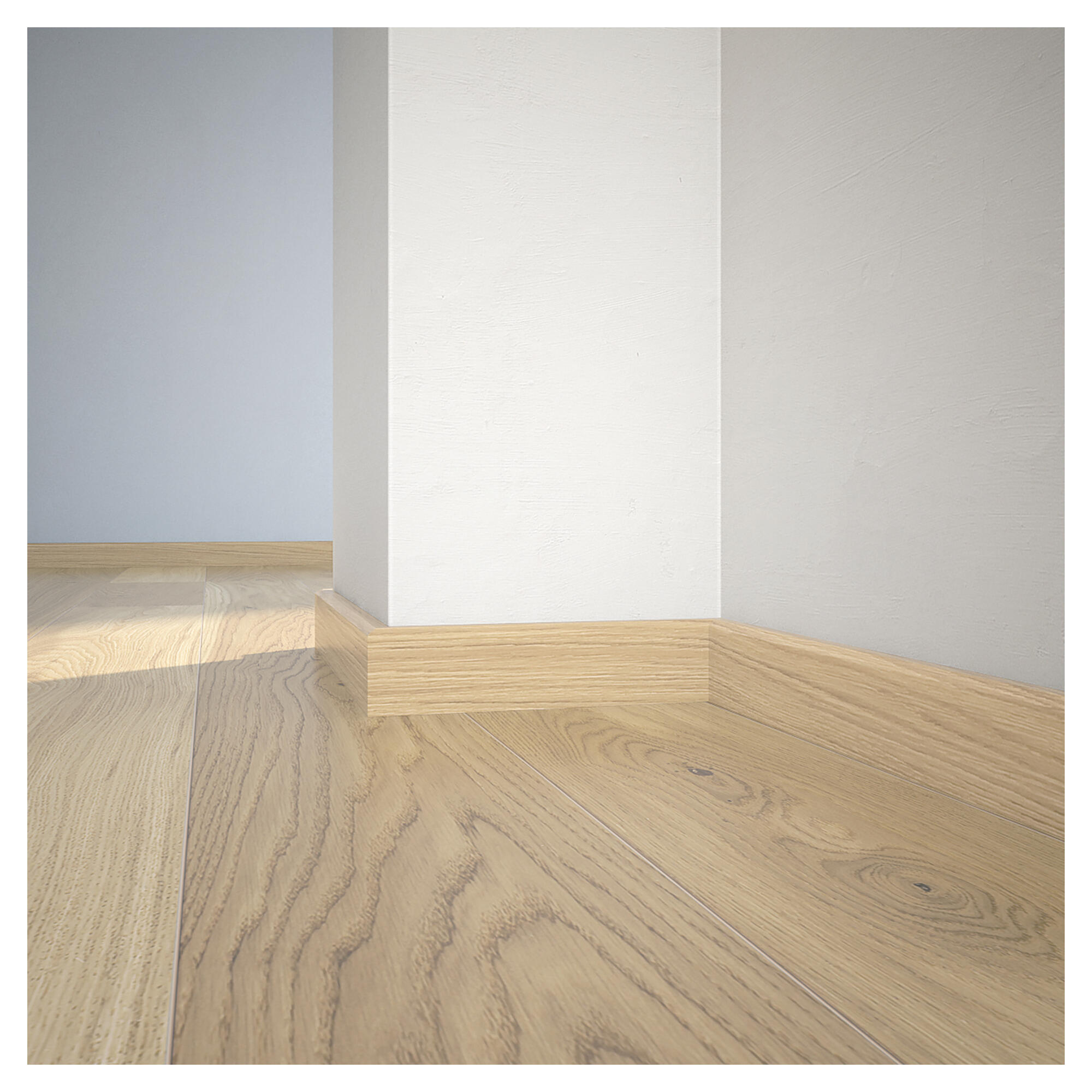 Listwa przypodłogowa P50 Barlinek 2200x60x16mm Okleina Dąb Biały - 2