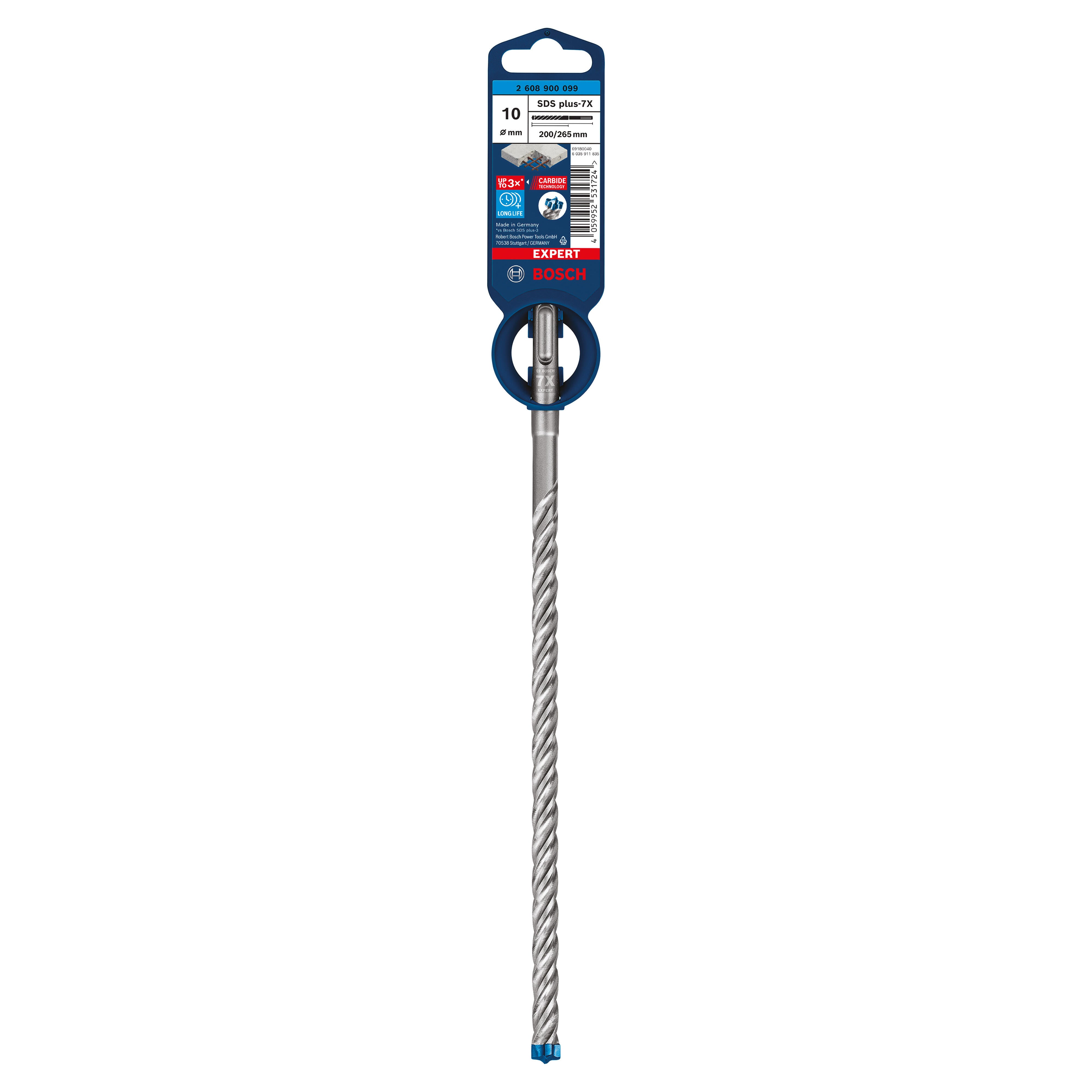 Wiertło do betonu 4-ostrzowe SDS-Plus 10x265 mm Bosch - 4