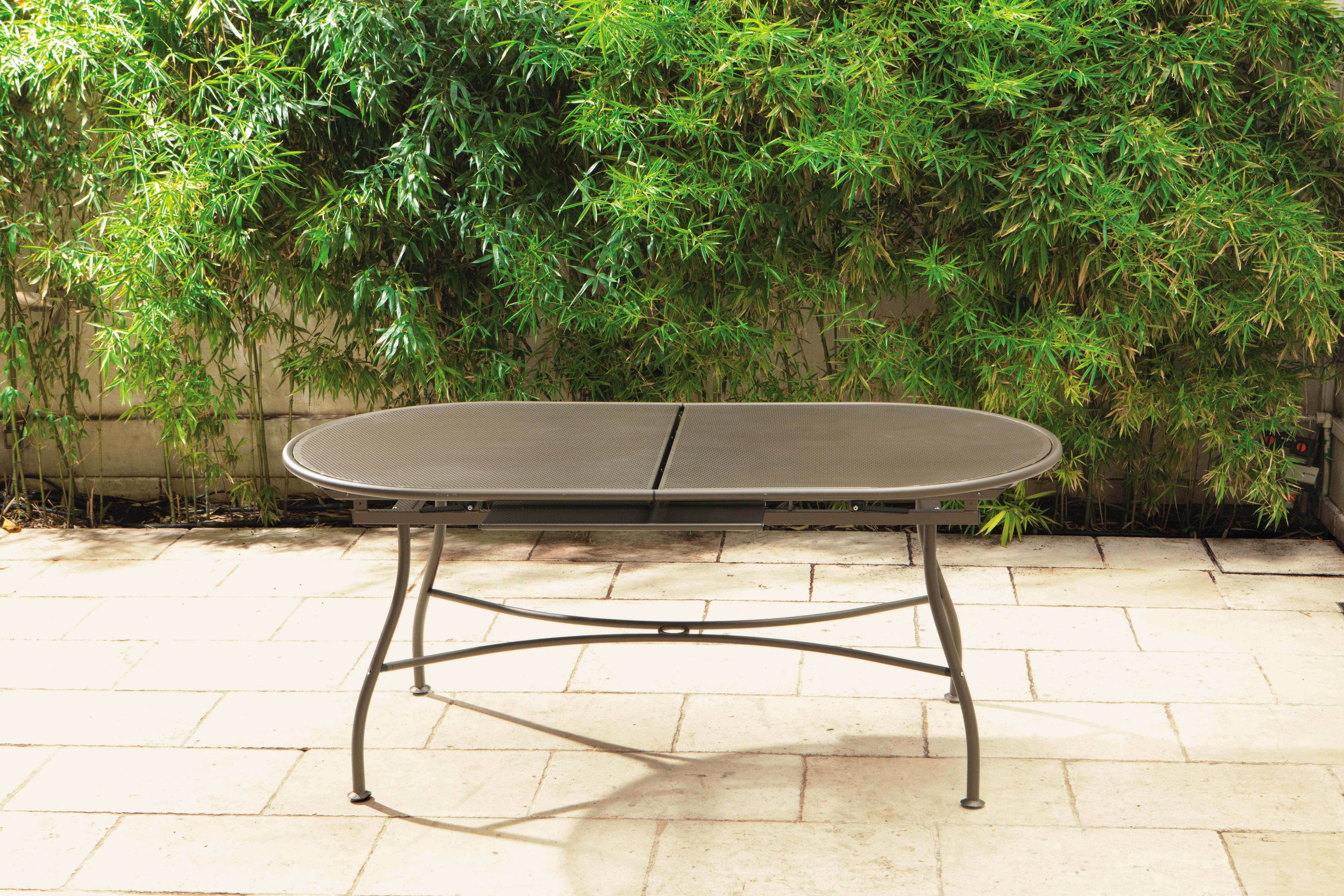 Tavolo da giardino allungabile Evo OASI BY EMU in ferro marrone con piano in alluminio  per 6 persone 180/240x90cm - 5