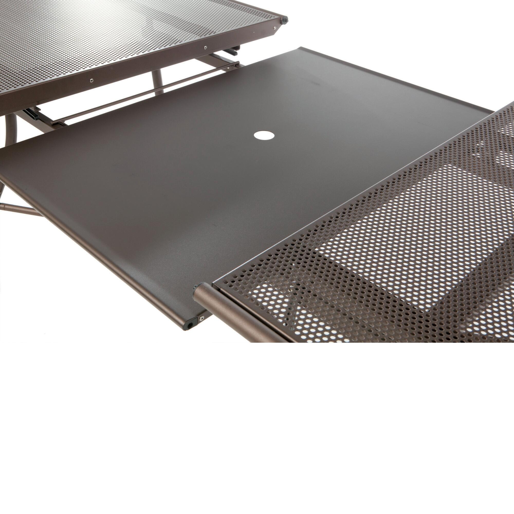 Tavolo da giardino allungabile Evo OASI BY EMU in ferro marrone con piano in alluminio  per 6 persone 180/240x90cm - 9