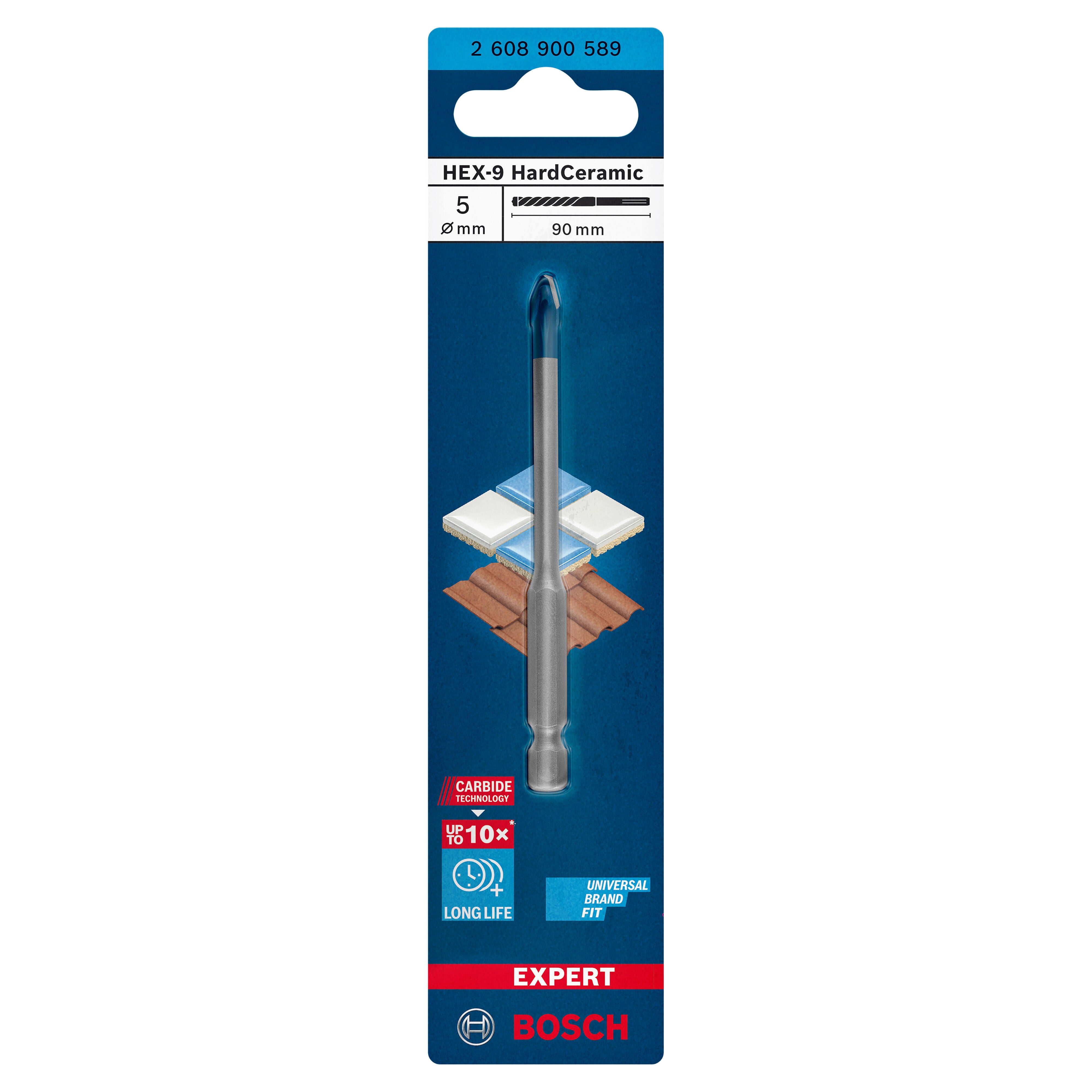 Wiertło do gresu i kamienia EXPERT HEX-9 HARDCERAMIC 5x90 mm Bosch - 4