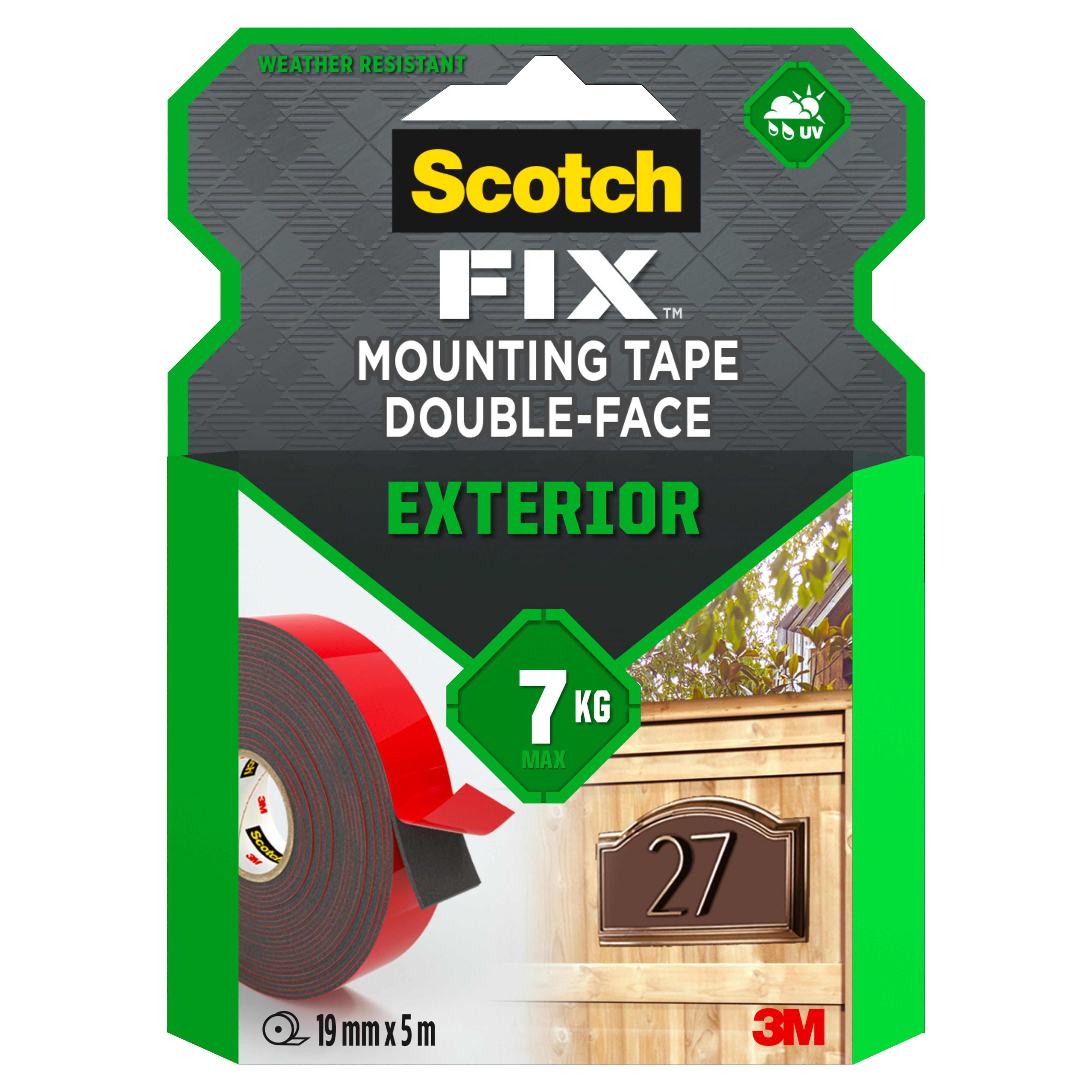Taśma montażowa Scotch dwustronna zewnętrzna 19 mm x 5 m - 3