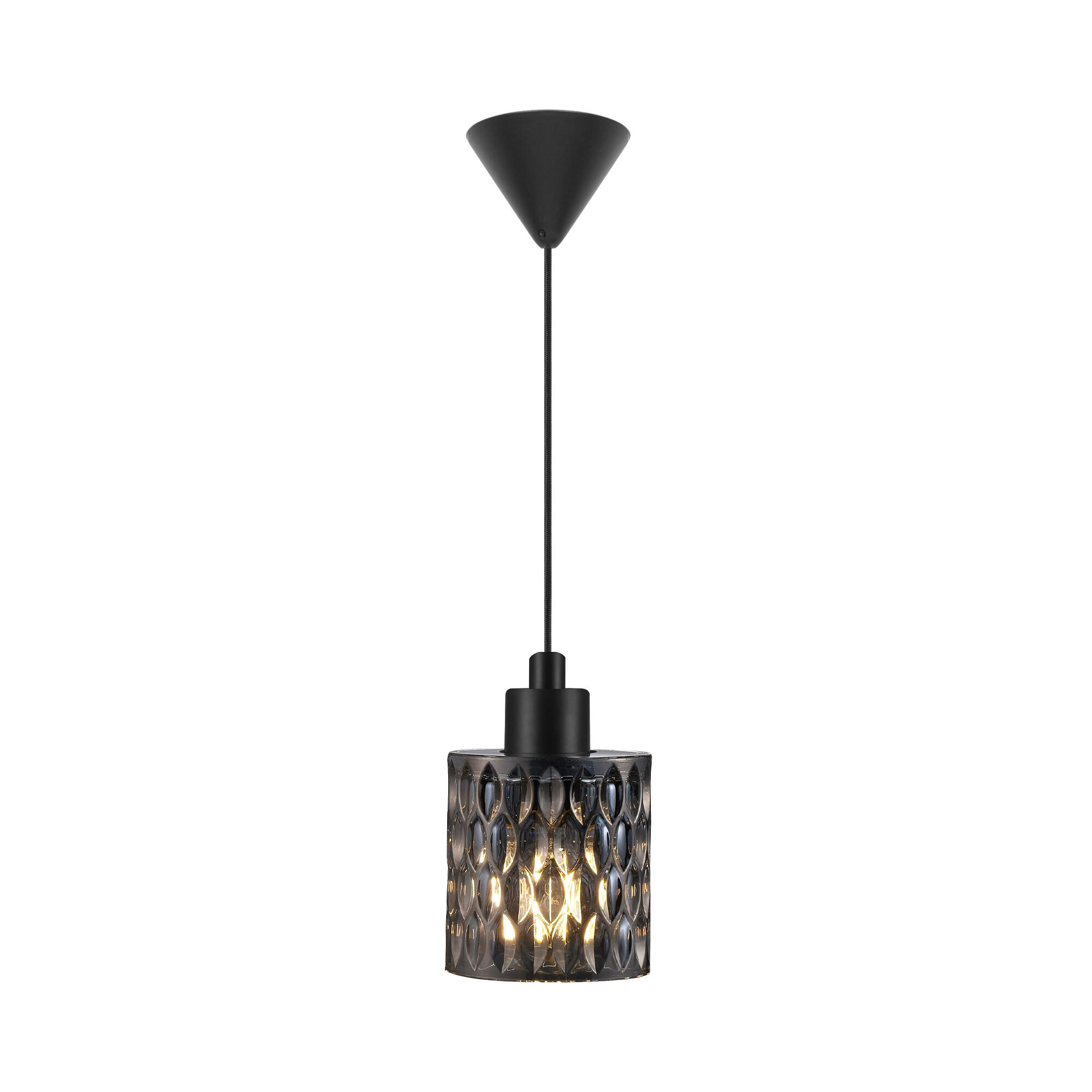 Suspension Hollywood verre, gris, Diam.10.8 cm, E27 - 4