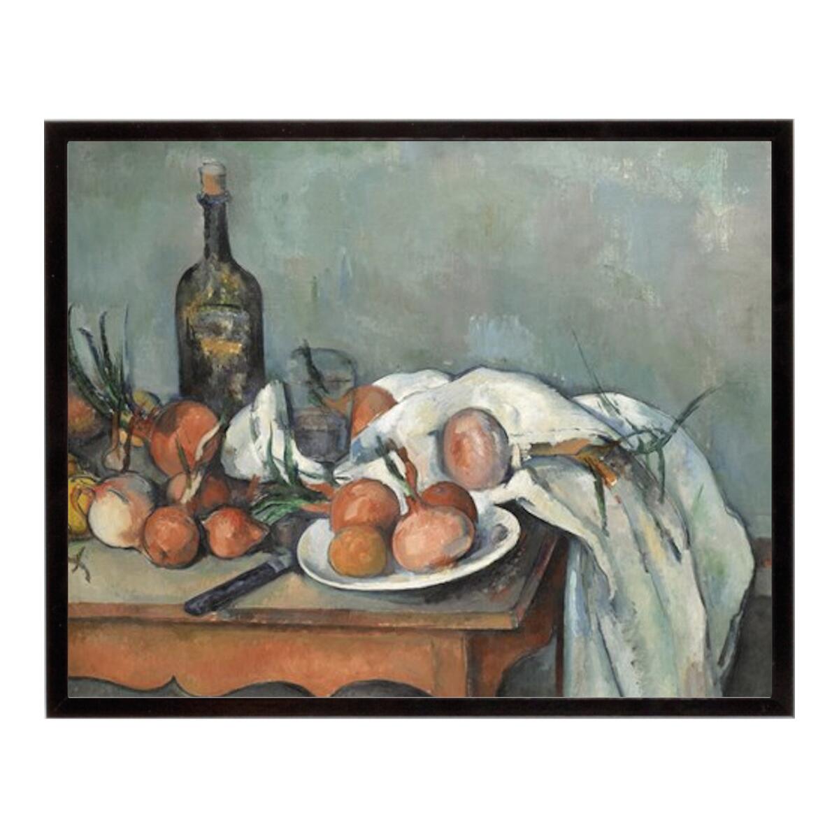 Still Life With Cezanne-Cipolle bottigli