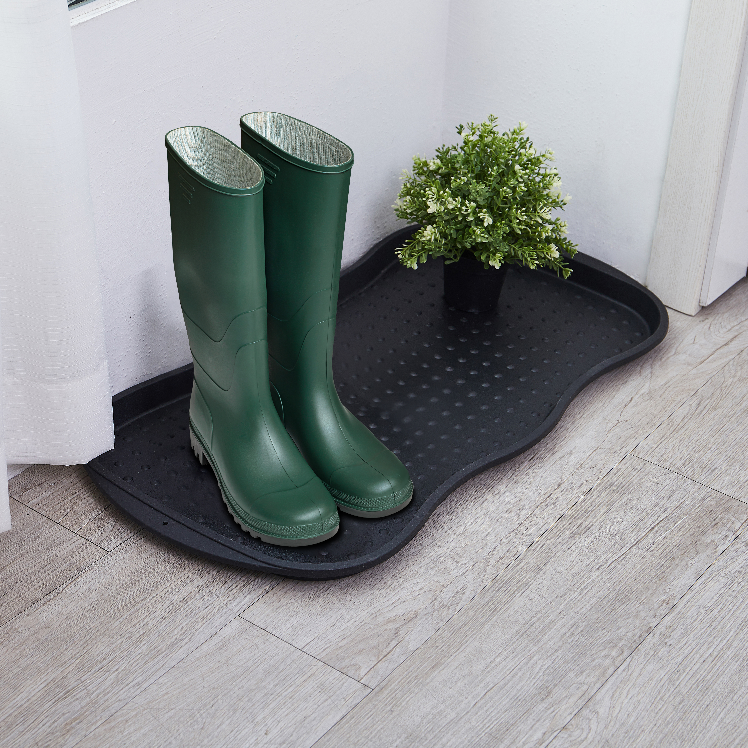 Zerbino Lagun in polipropilene nero irregolare, L 37.5 x L 74.5 cm - 2