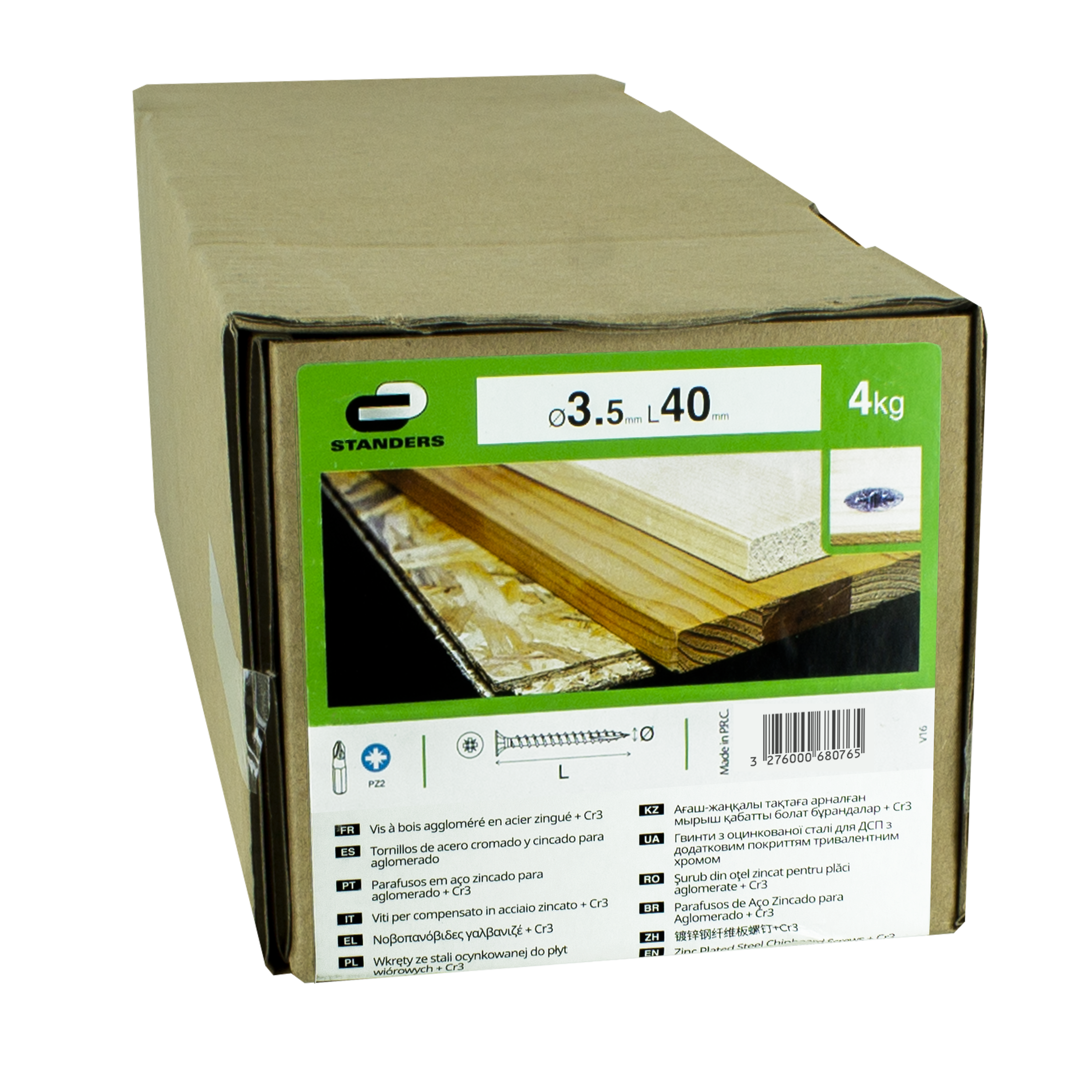 1 tornillo STANDERS pozidriv con cabeza fresada, ø mm y 40 mm - 4
