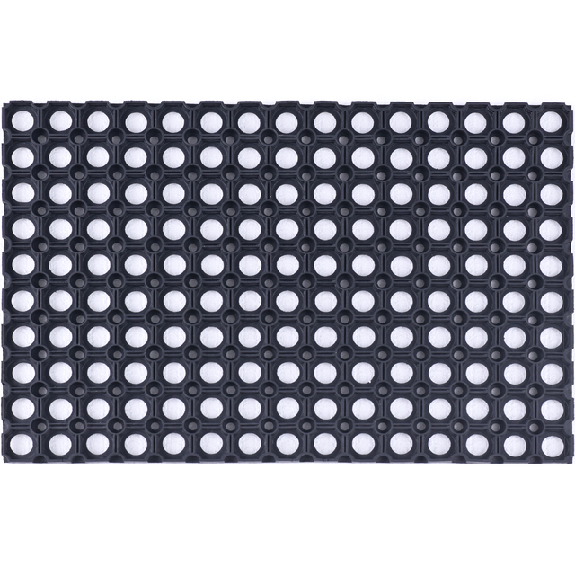 Tapete de entrada INSPIRE FLAVIO BORRACHA 40X60CM PRETO