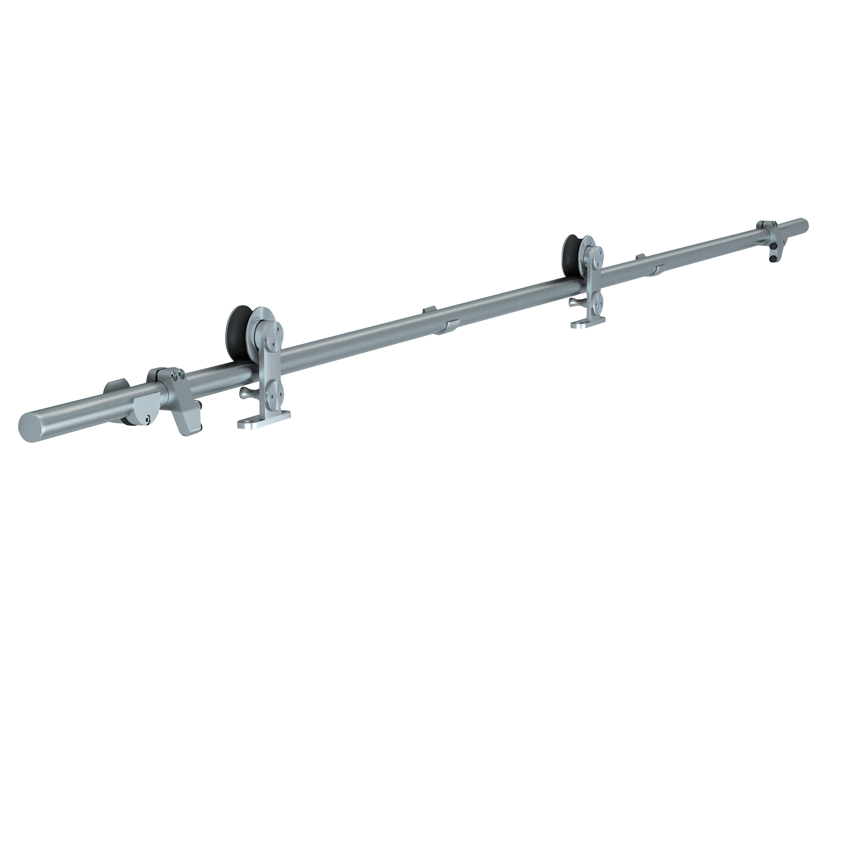 Sistema scorrevole Toledo in inox grigio spazzolato per anta in legno, L 180 x H 11.05 cm - 3