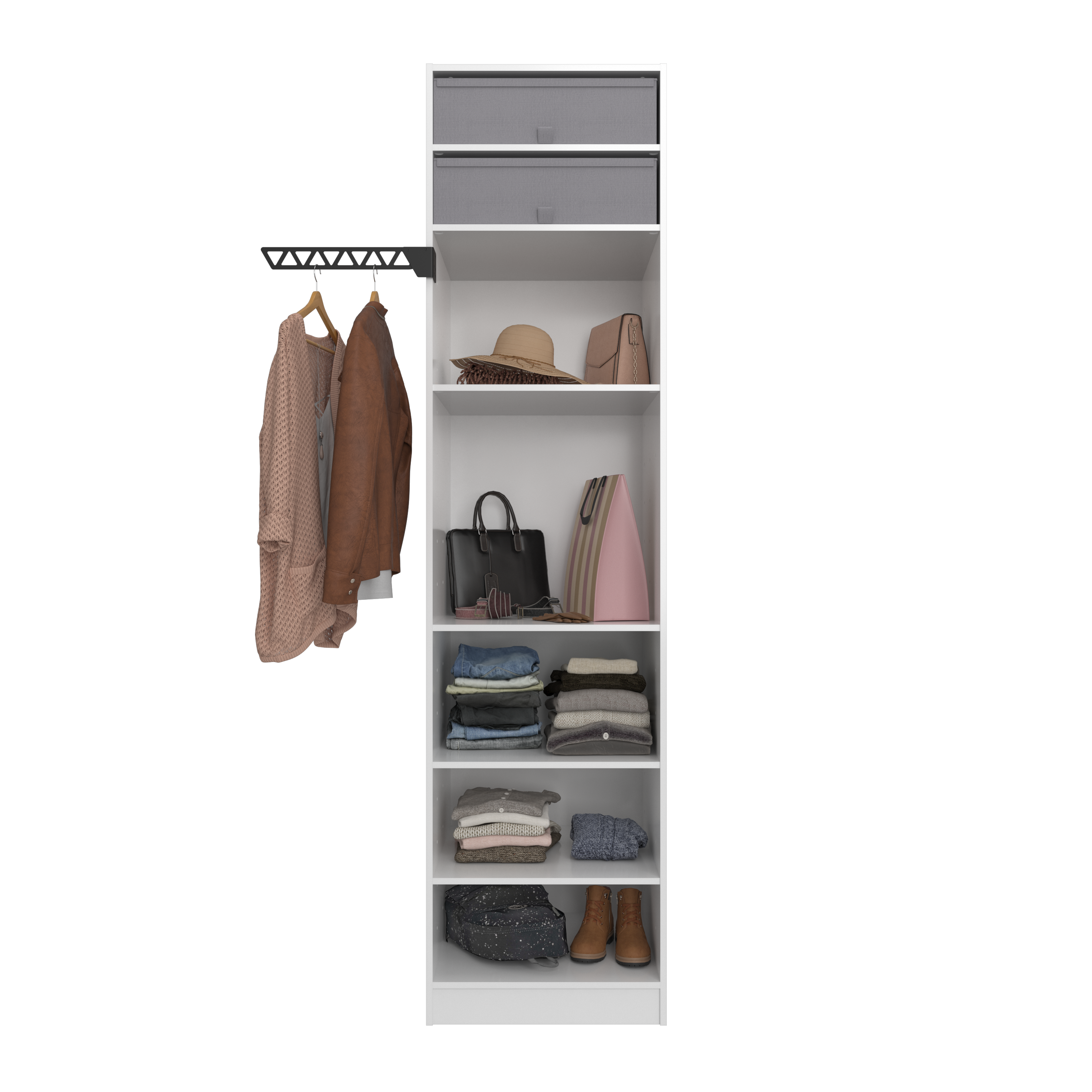 Portaperchas SPACEO Home 7.2cm Negro - 3