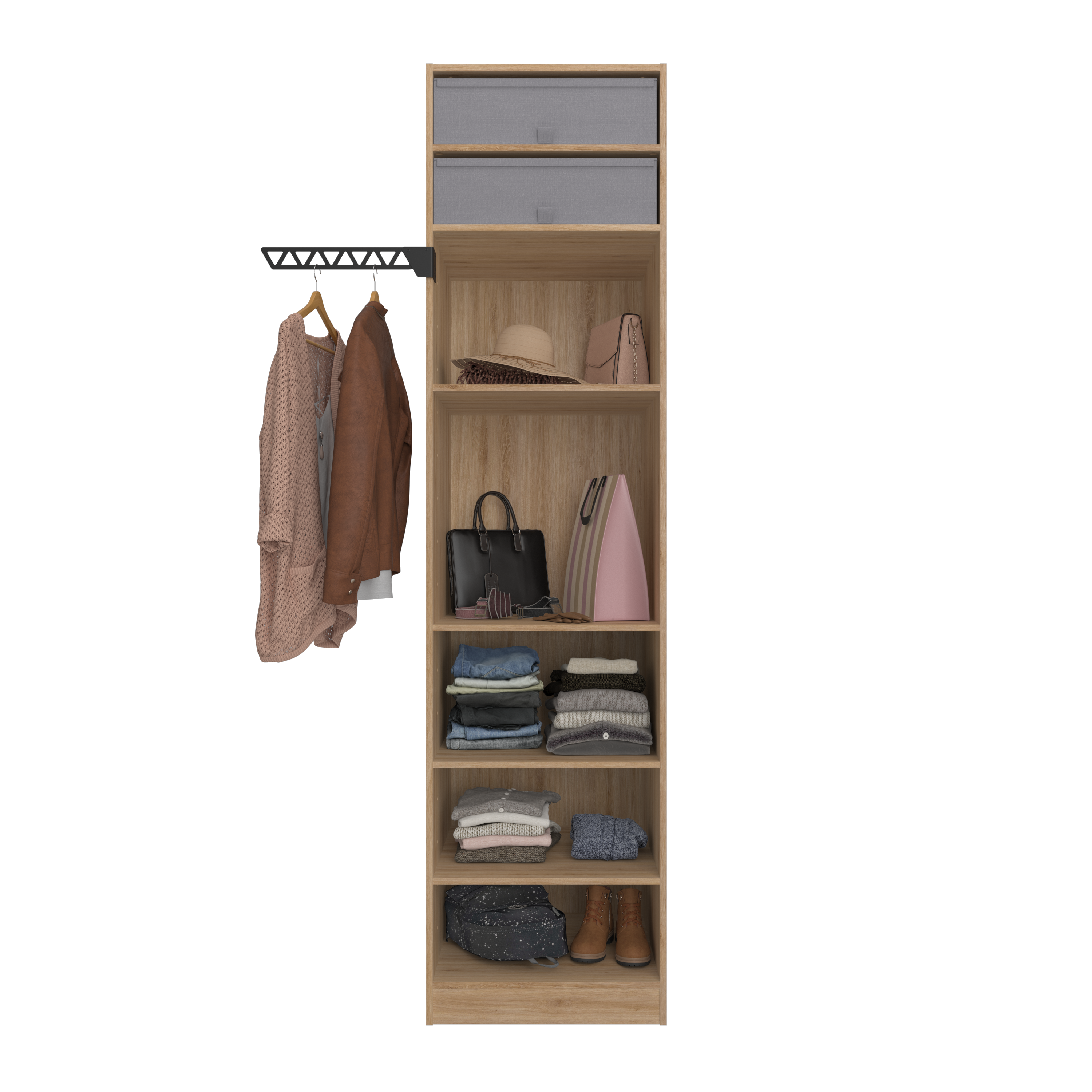 Portaperchas SPACEO Home 7.2cm Negro - 4