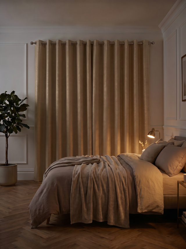 Rideau occultant thermique, Dario, taupe H.260 x l.135 cm INSPIRE