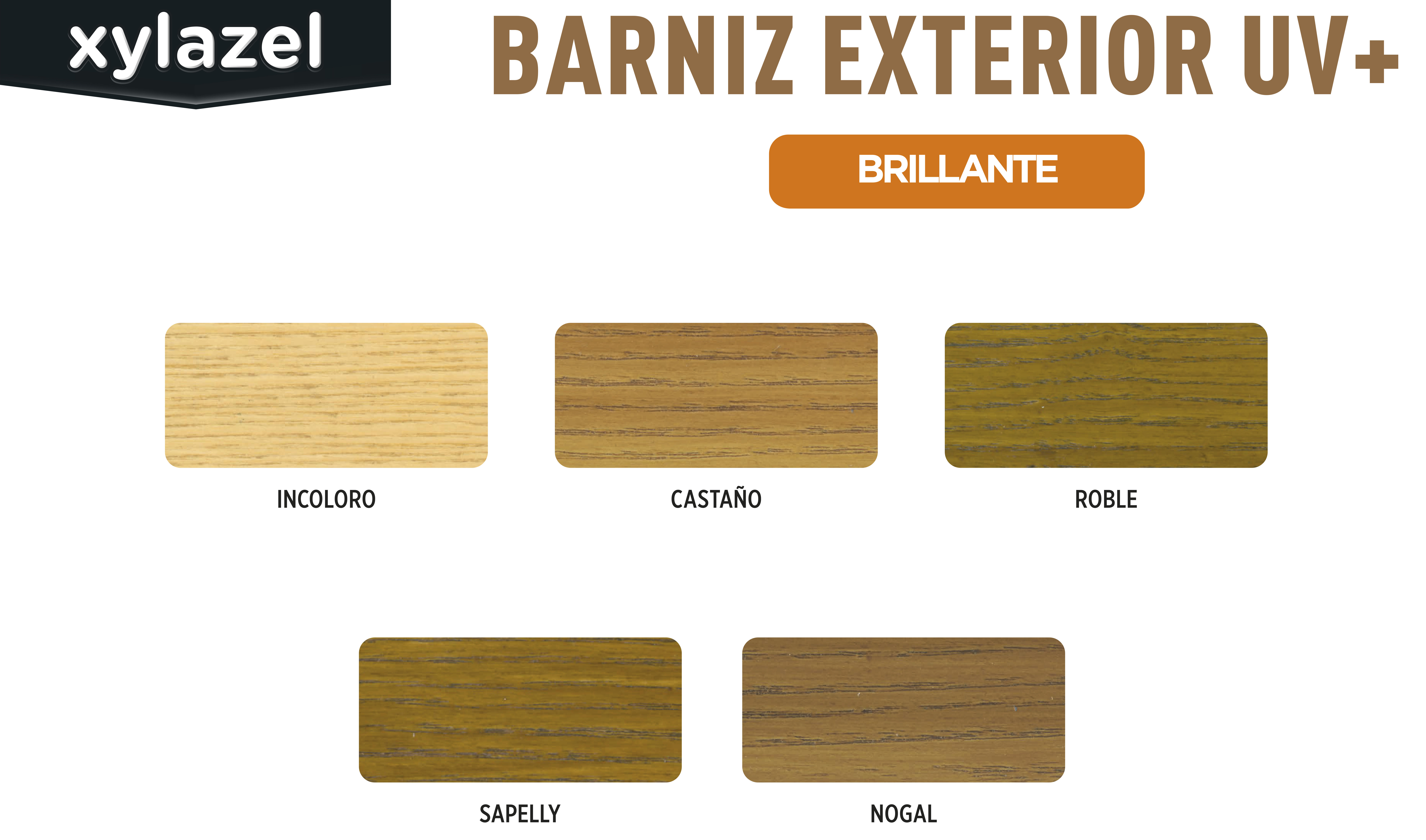 Barniz de madera de exterior color nogal para ventana, puerta, persiana, valla, mobiliario, cancela XYLAZEL mate 2.5L base agua - 4