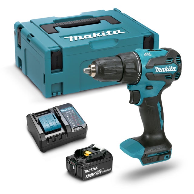 TALADRO PERCUTOR BATERÍA MAKITA DHP490SF1J 18V BRUSHLESS 3AH