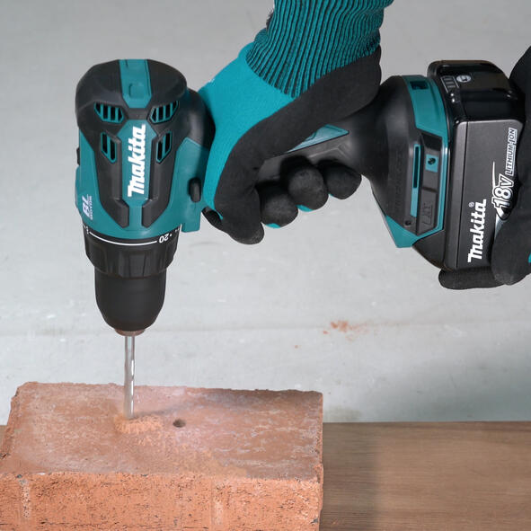 TALADRO PERCUTOR BATERÍA MAKITA DHP490SF1J 18V BRUSHLESS 3AH - 3