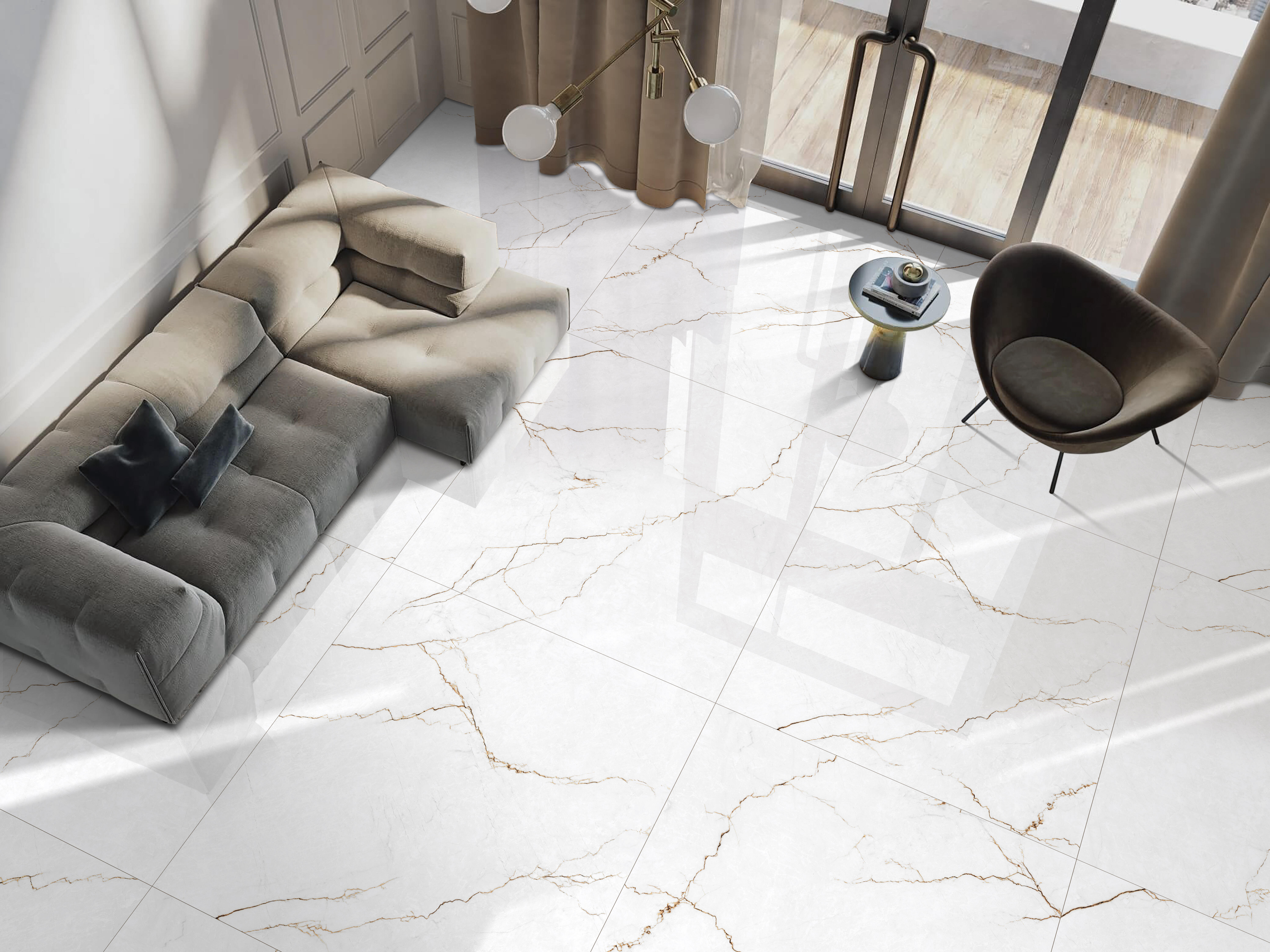 Gres szkliwiony polerowany Rosalio Bianco 120X120 cm 2,88 m2 - 2