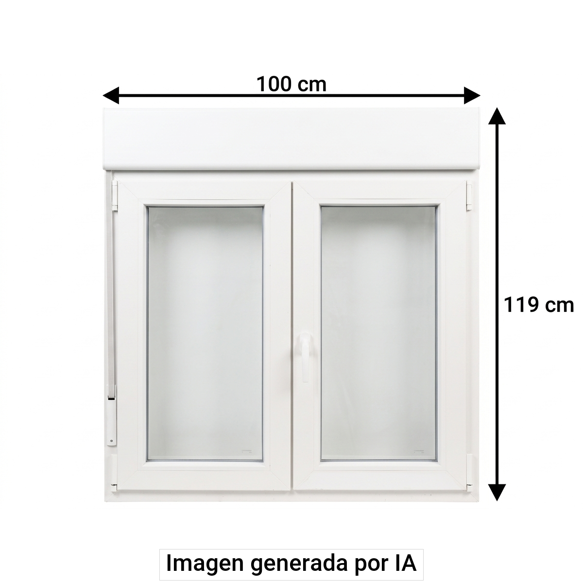 Janela com estore de PVC oscilobatente Isoxa 100X119 cm branco - 7