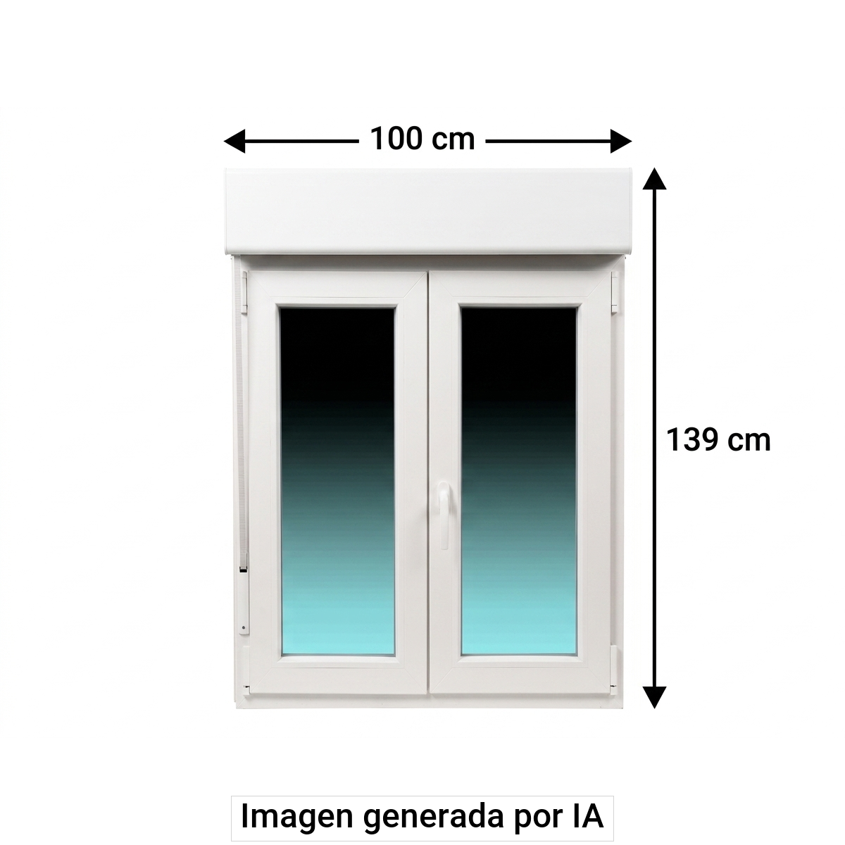 Janela com estore de PVC oscilobatente Isoxa 100X139 cm branco - 7