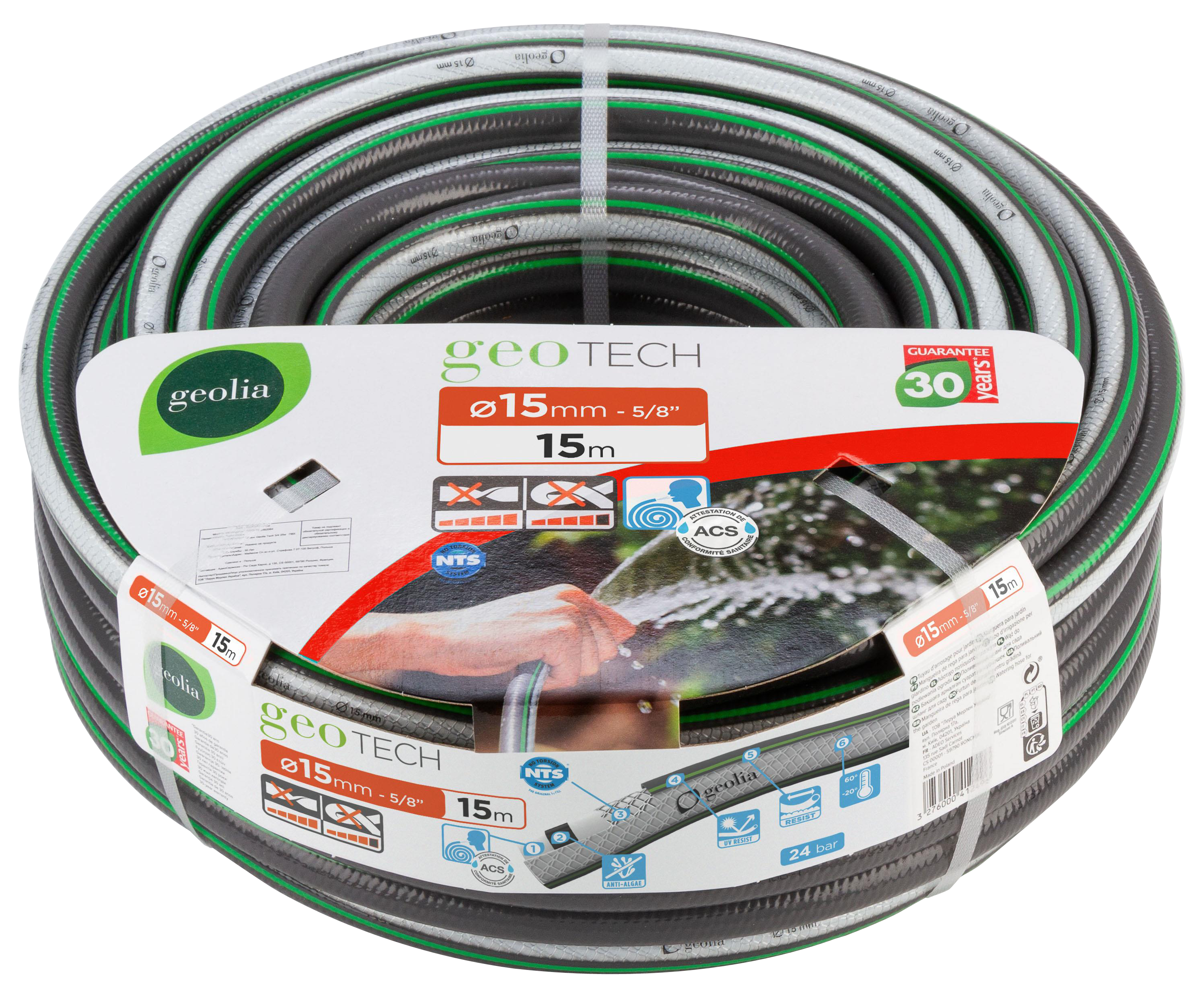 Manguera geolia tech de 15 mm de ø y 15 m de longitud