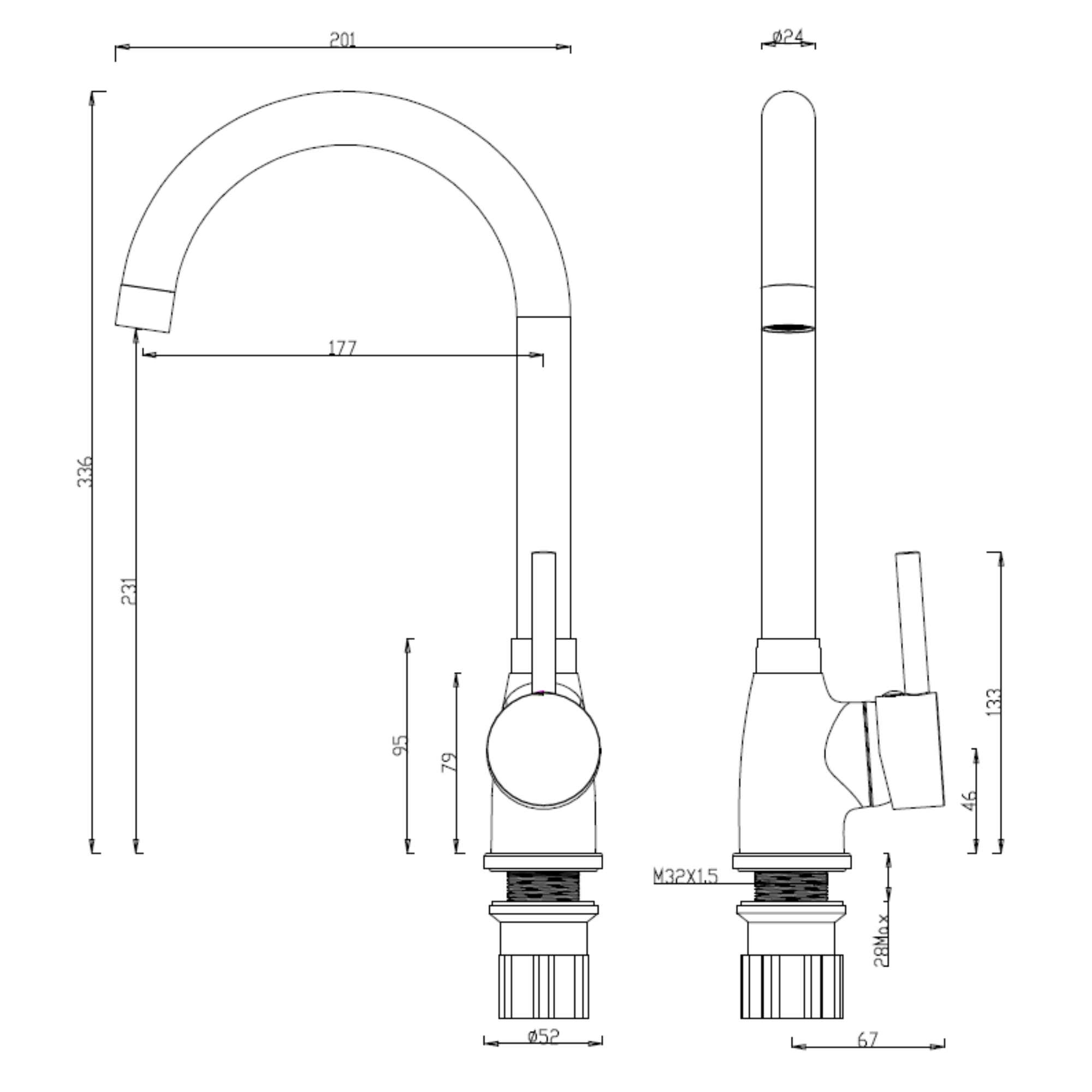 Bateria kuchenna Kuchinox Alma chrom - 3
