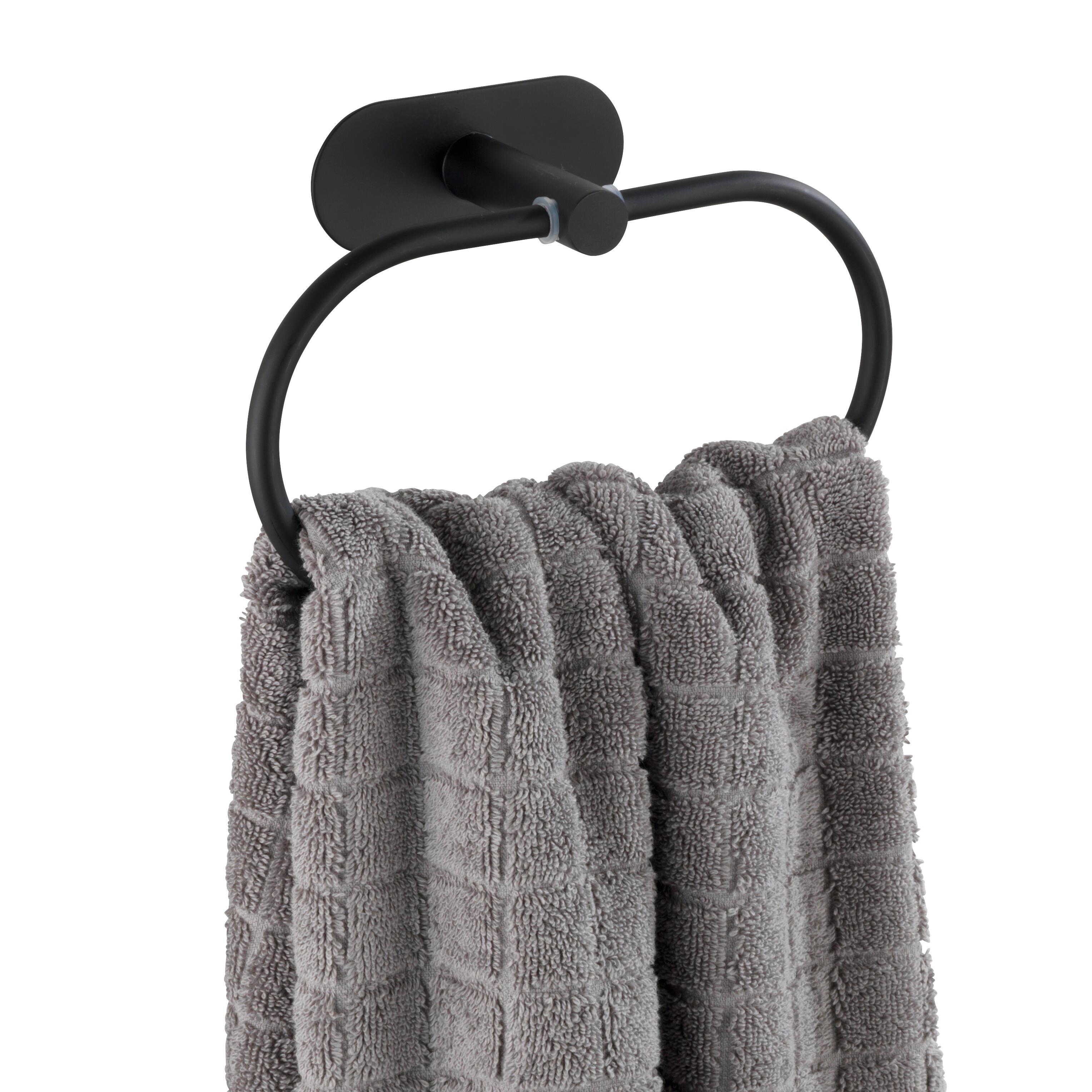 Porta salviette ad anello Orea Black verniciato, L 20.5 cm - 12