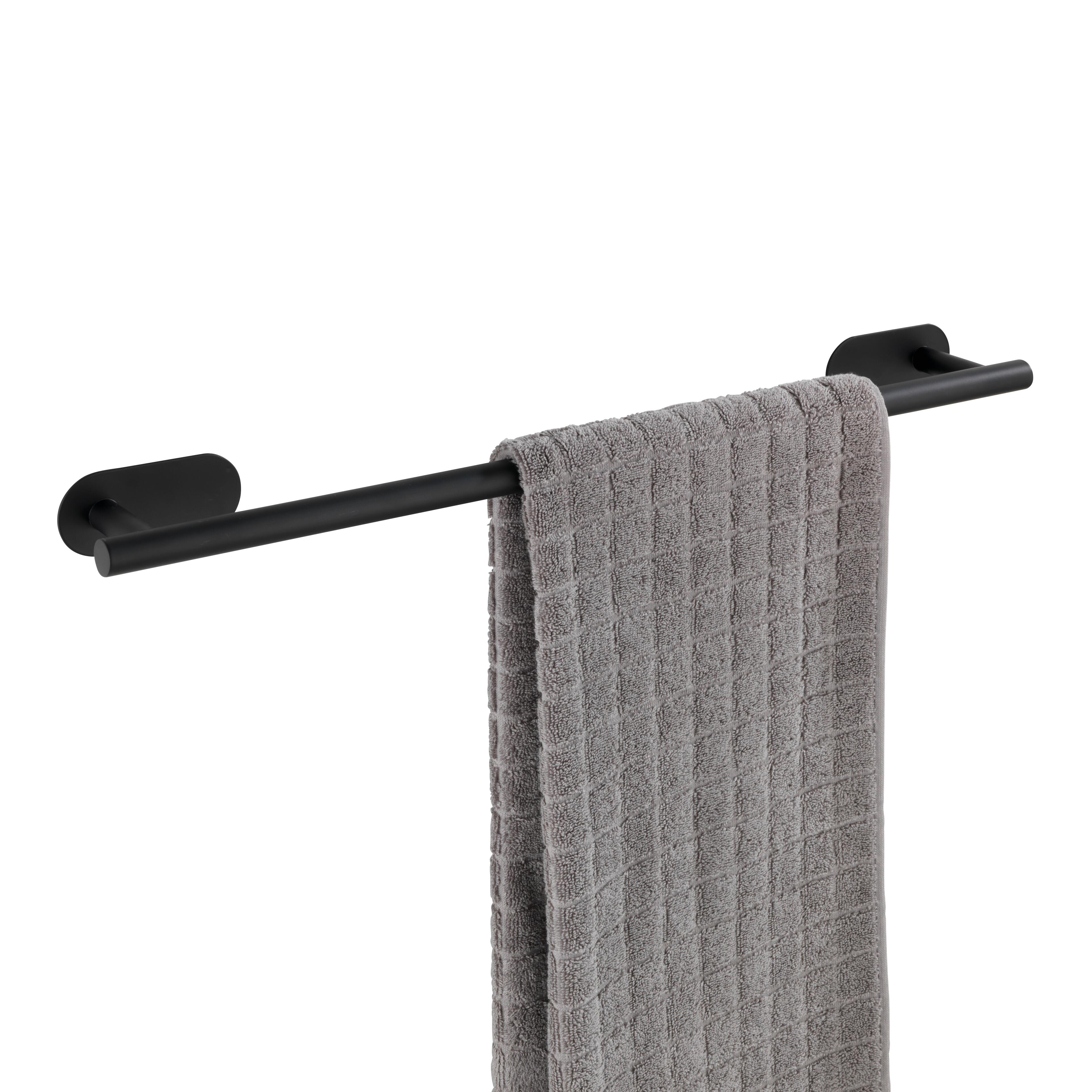 Portasciugamani da parete Orea Black cromato, L 60 cm - 6