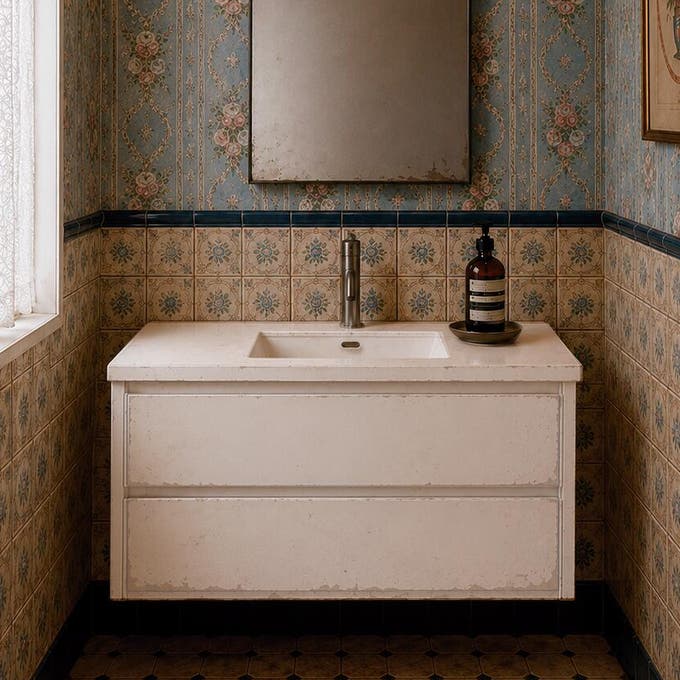 mueble lavabo: antes